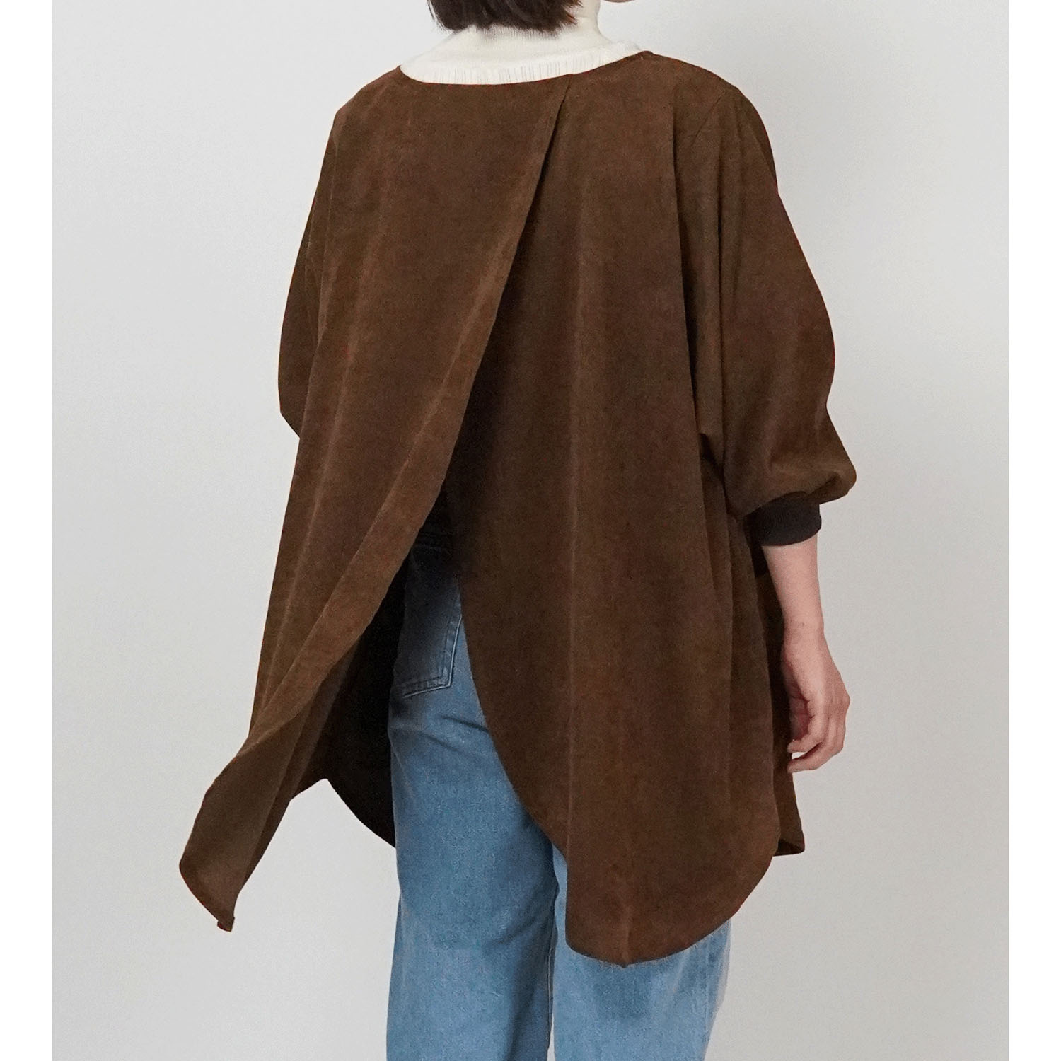 サニーコーデユロイ 花びらリブ袖かっぽう着 - 画像2