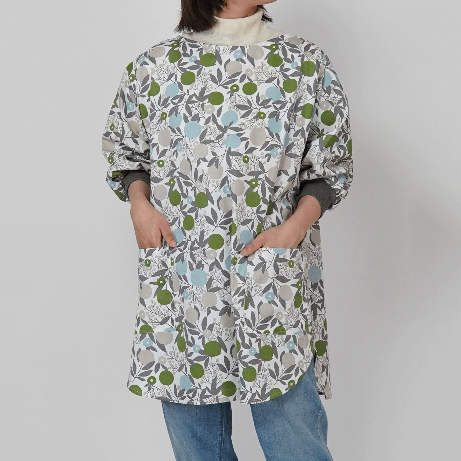 フルクト 花びらリブ袖かっぽう着 - 画像2