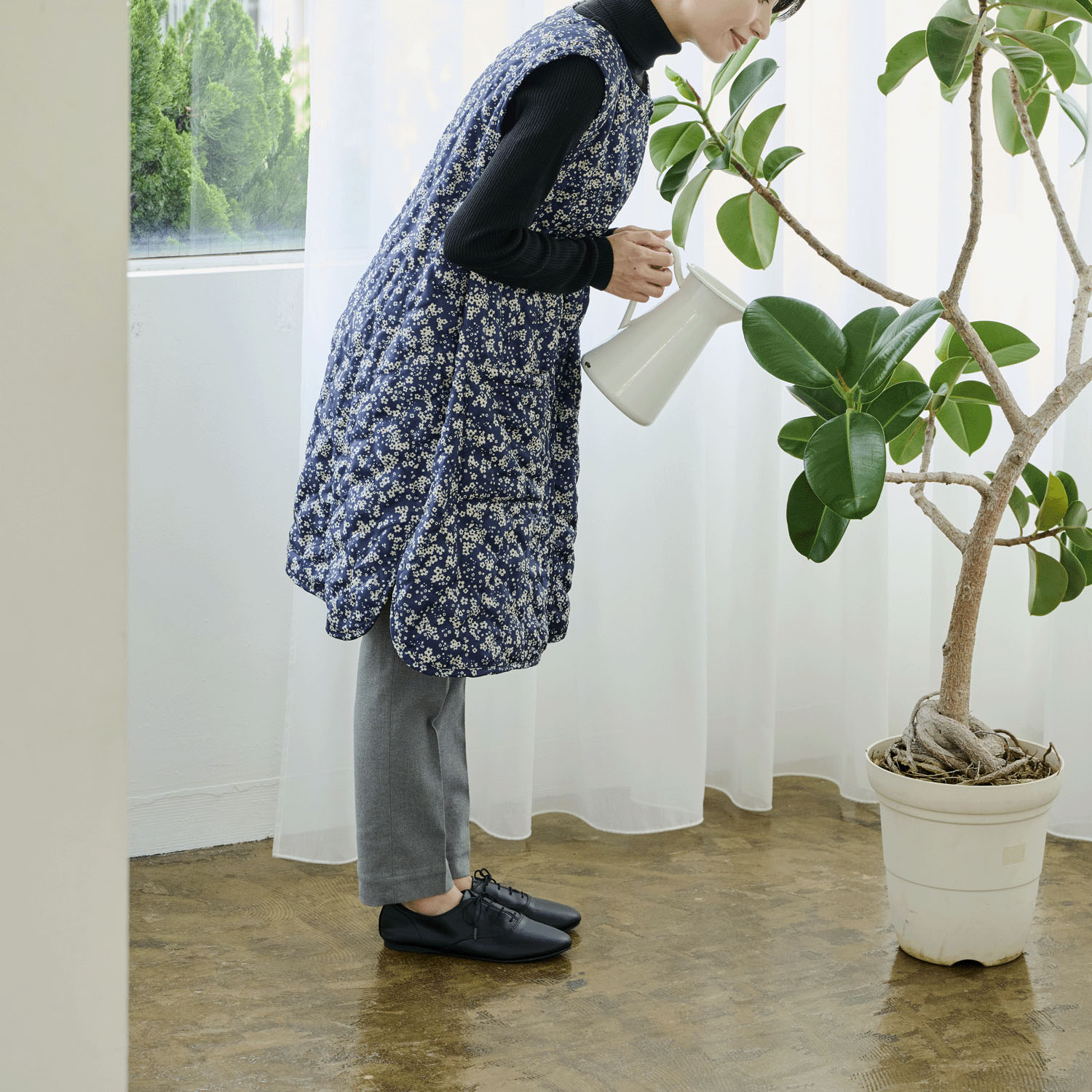 フローレット ボアキルトエプロン - 画像3