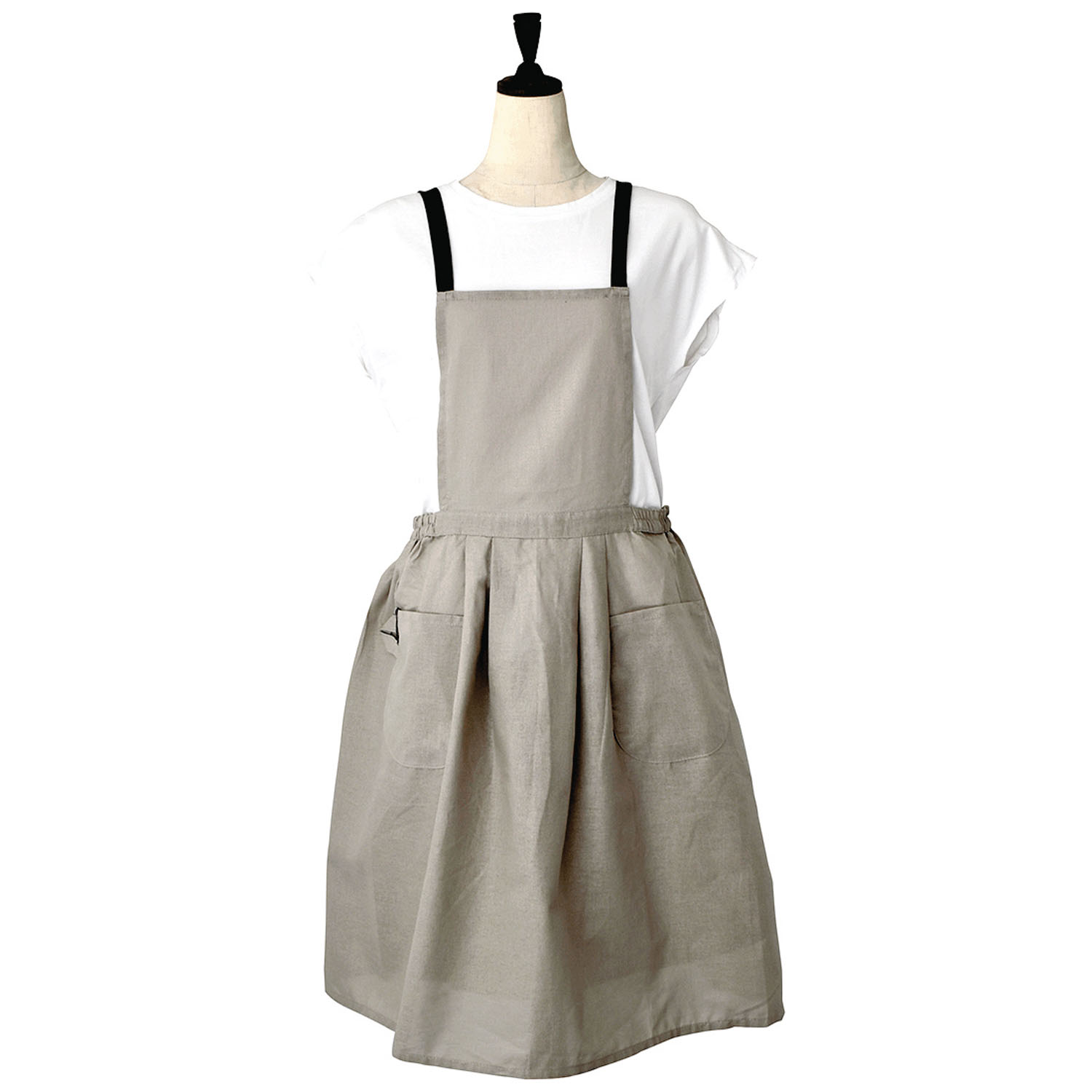 PEPLOS ギャザーエプロン コットンリネン - 画像3