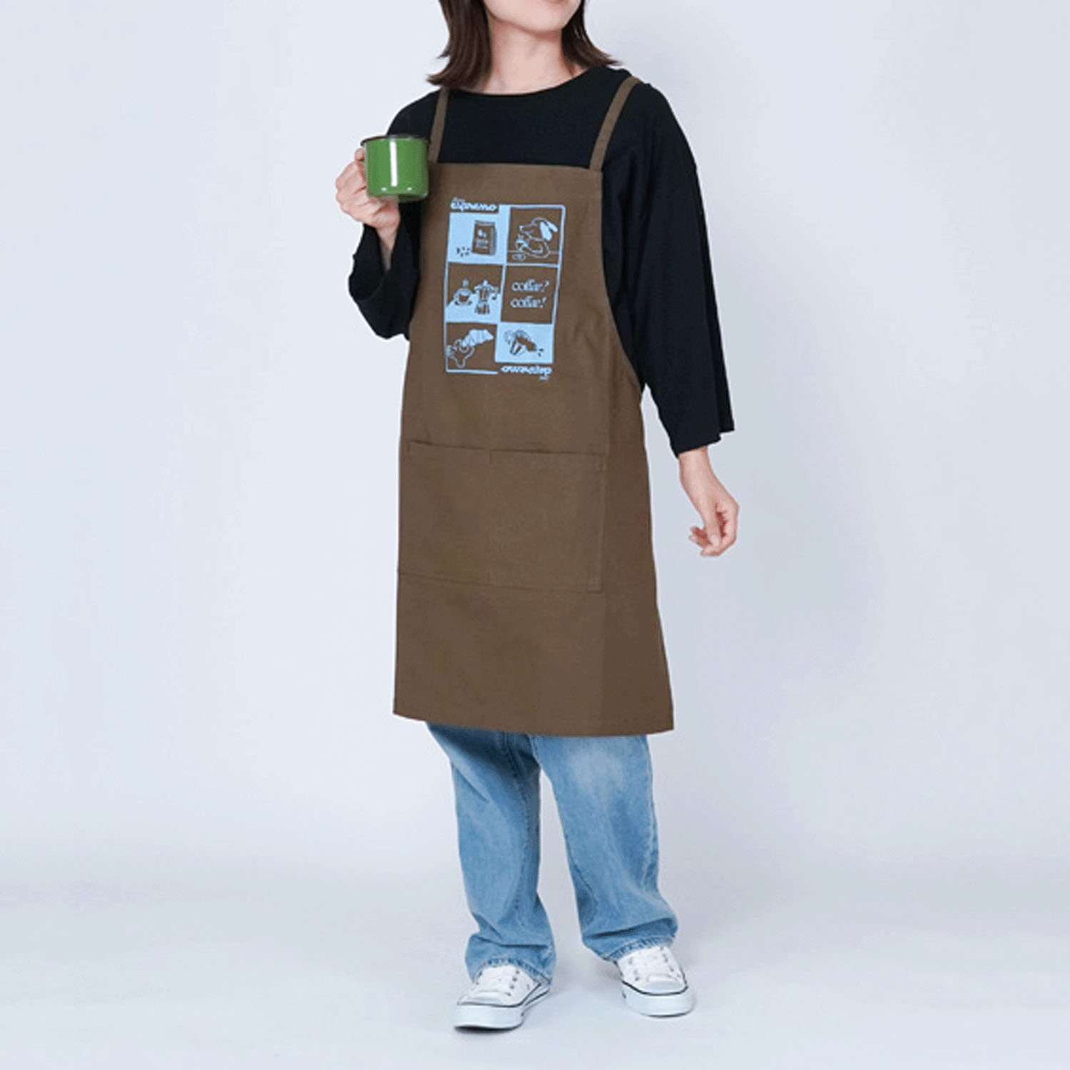 コーヒーチュウドク ショートエプロン