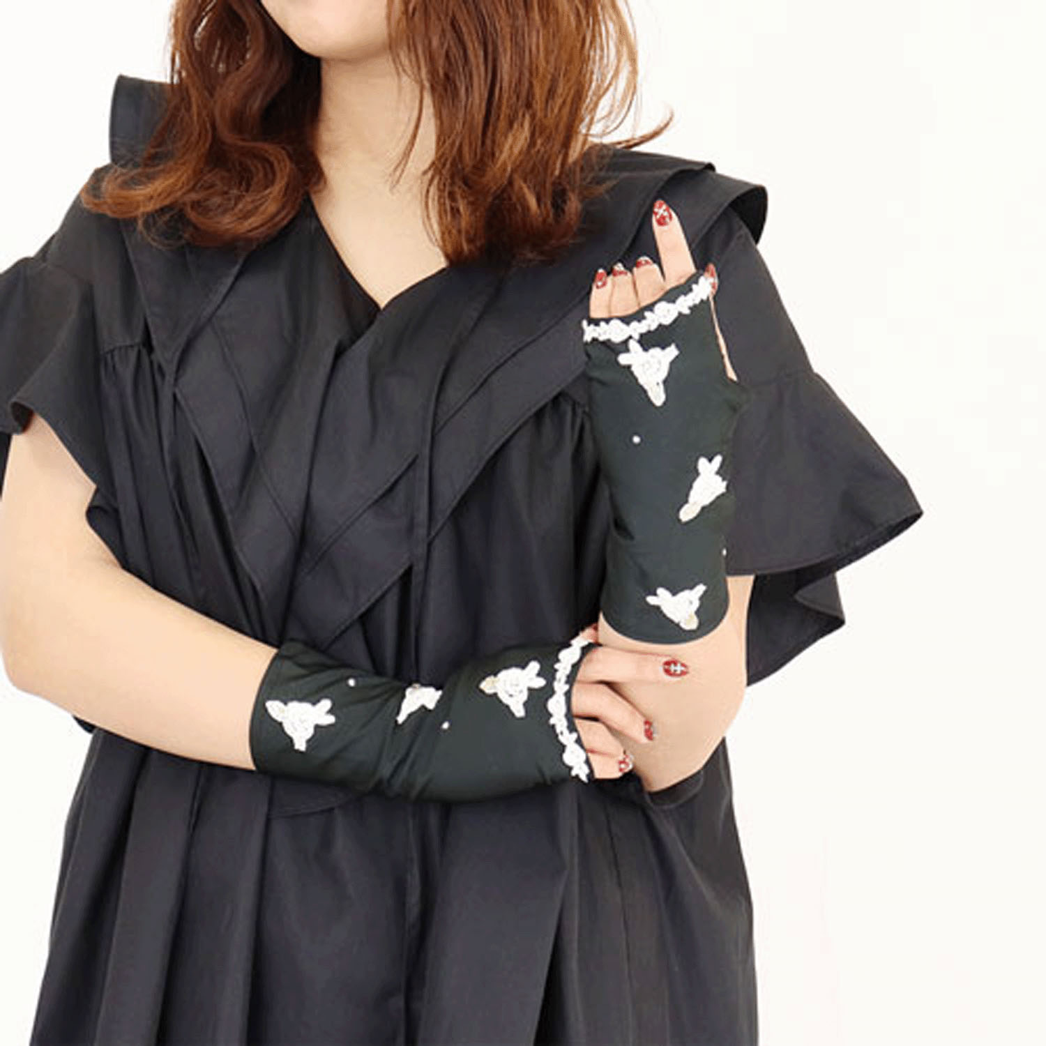 シャインローズUVショート手袋 - 画像3