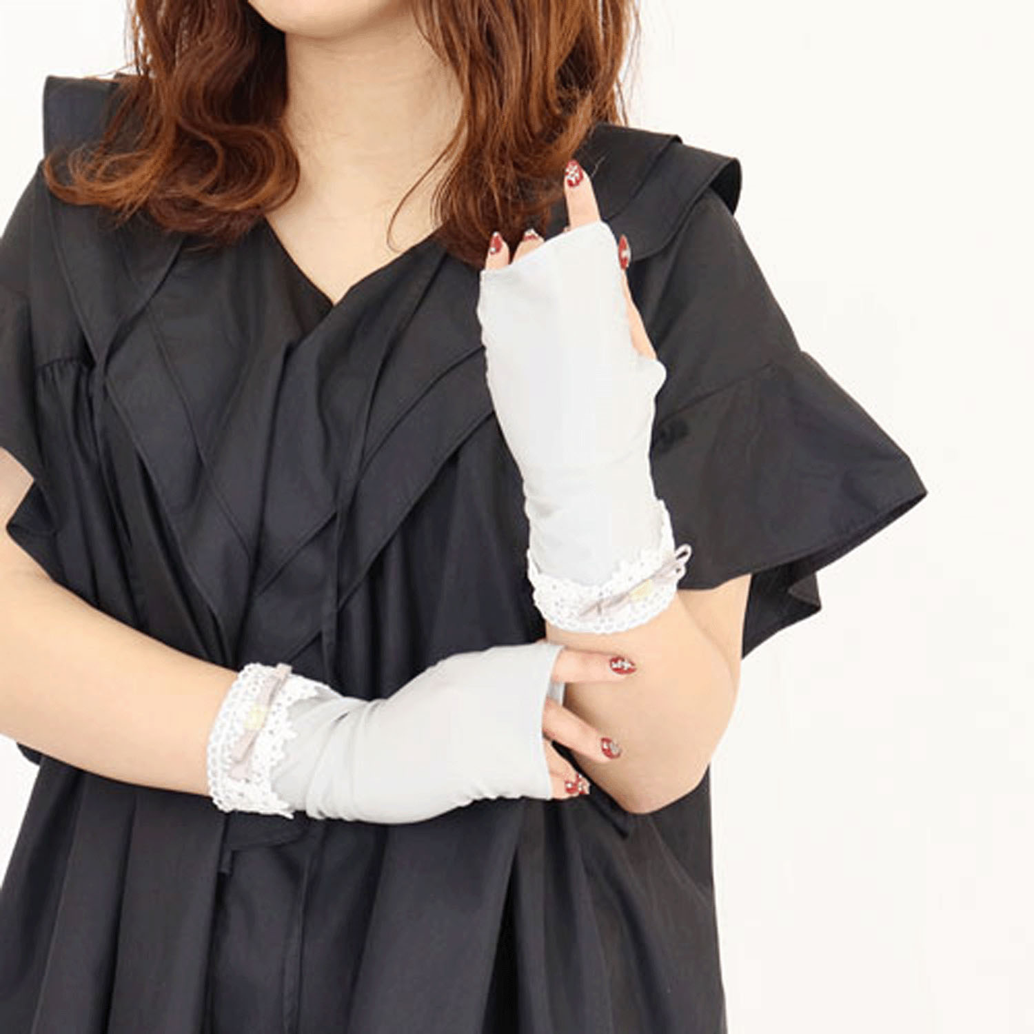 ローズガーデンUVショート手袋 - 画像2