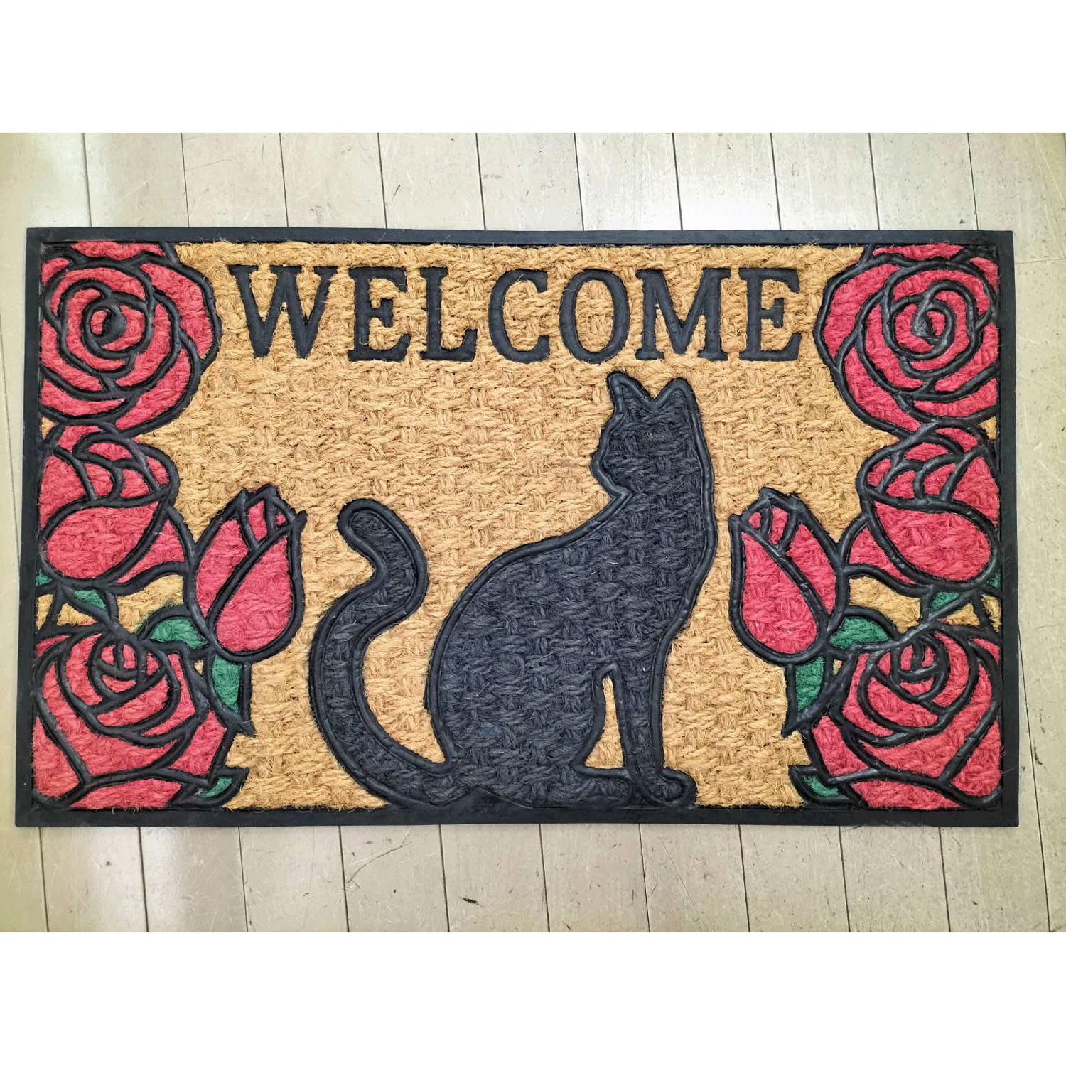 コイヤーマット猫バラ