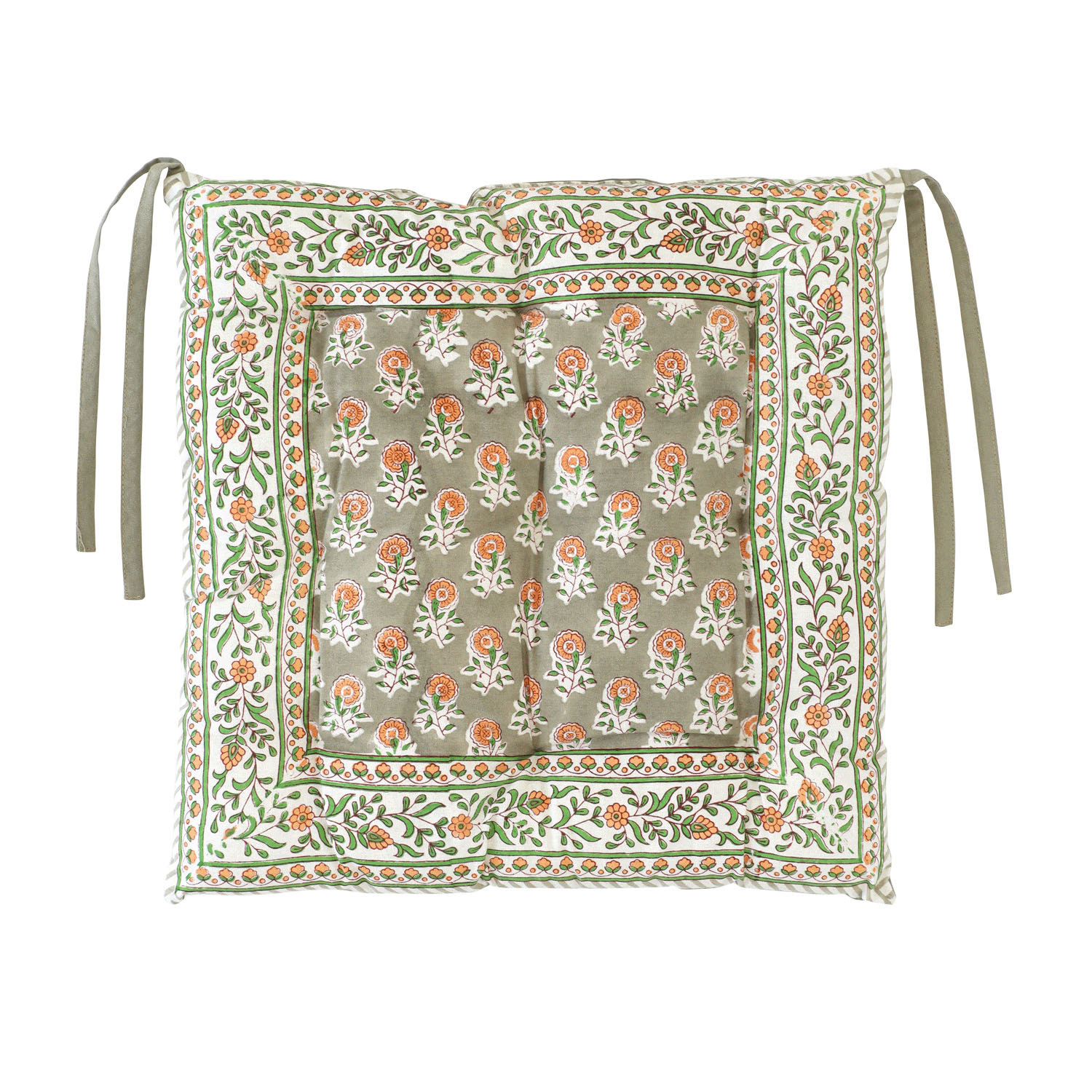 シートクッション  ボニータブロックプリント - 画像3