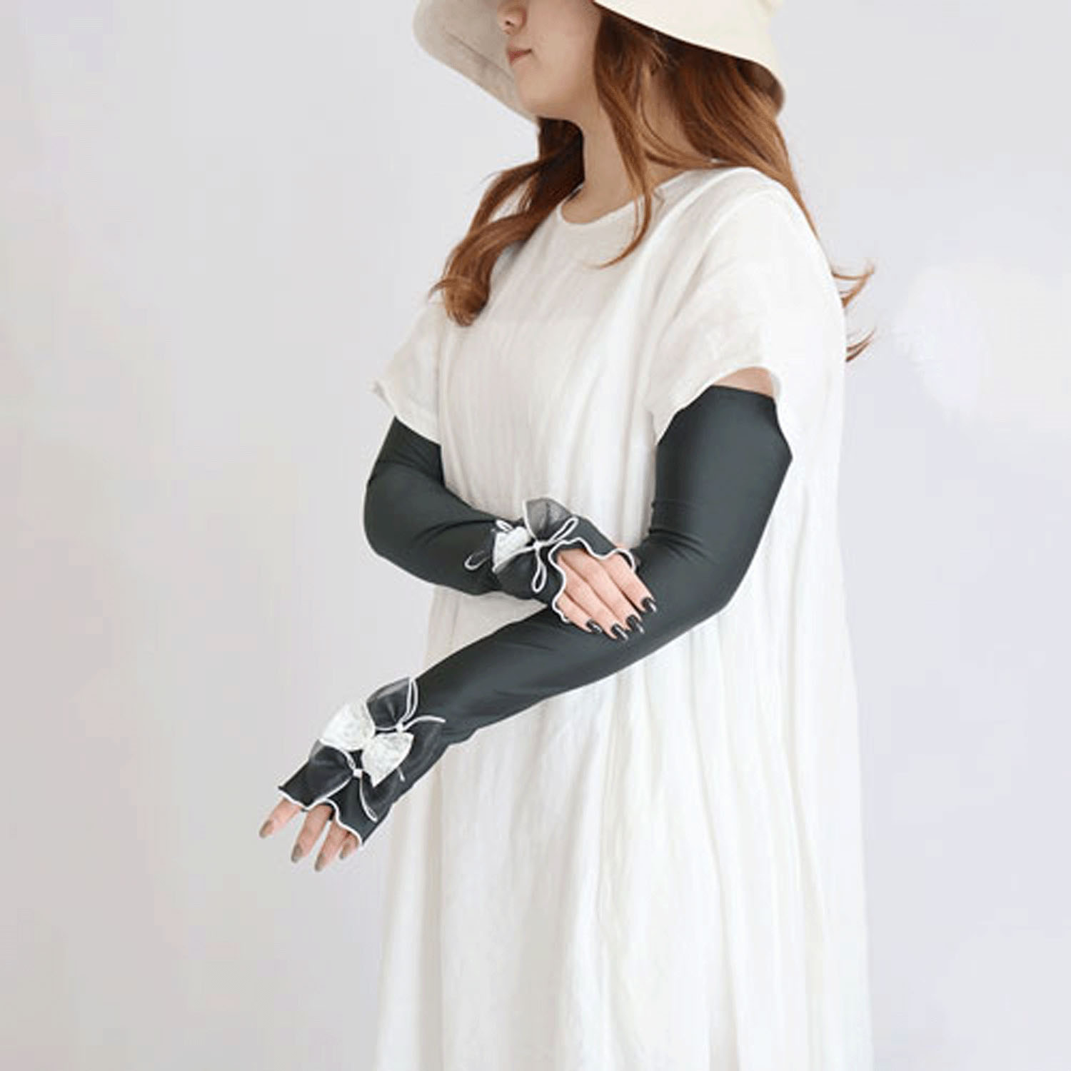 シアーリボン UVロング手袋 - 画像8