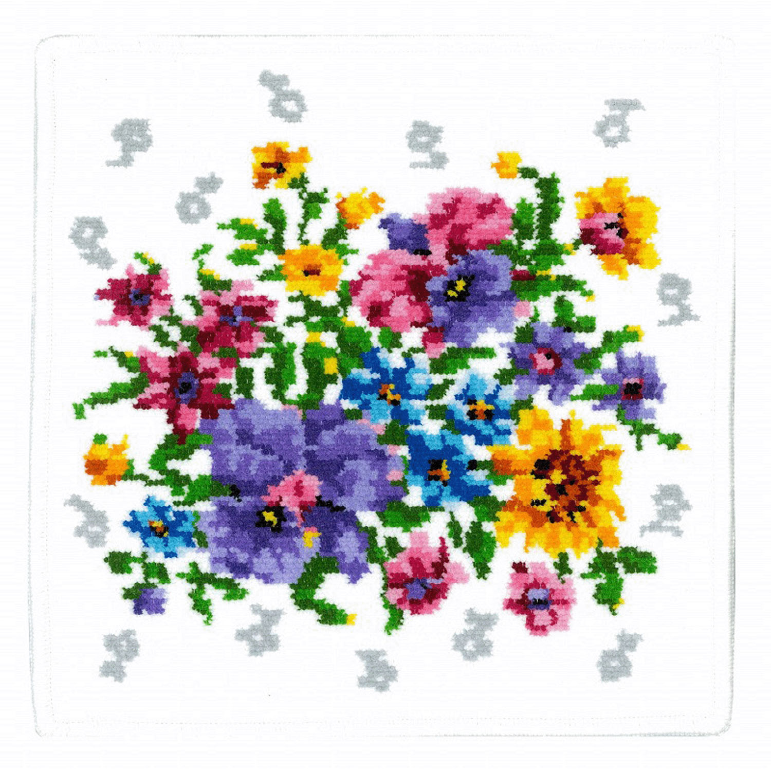 レイクアルスター ブーケ シュニール織ハンカチ25 - 画像2