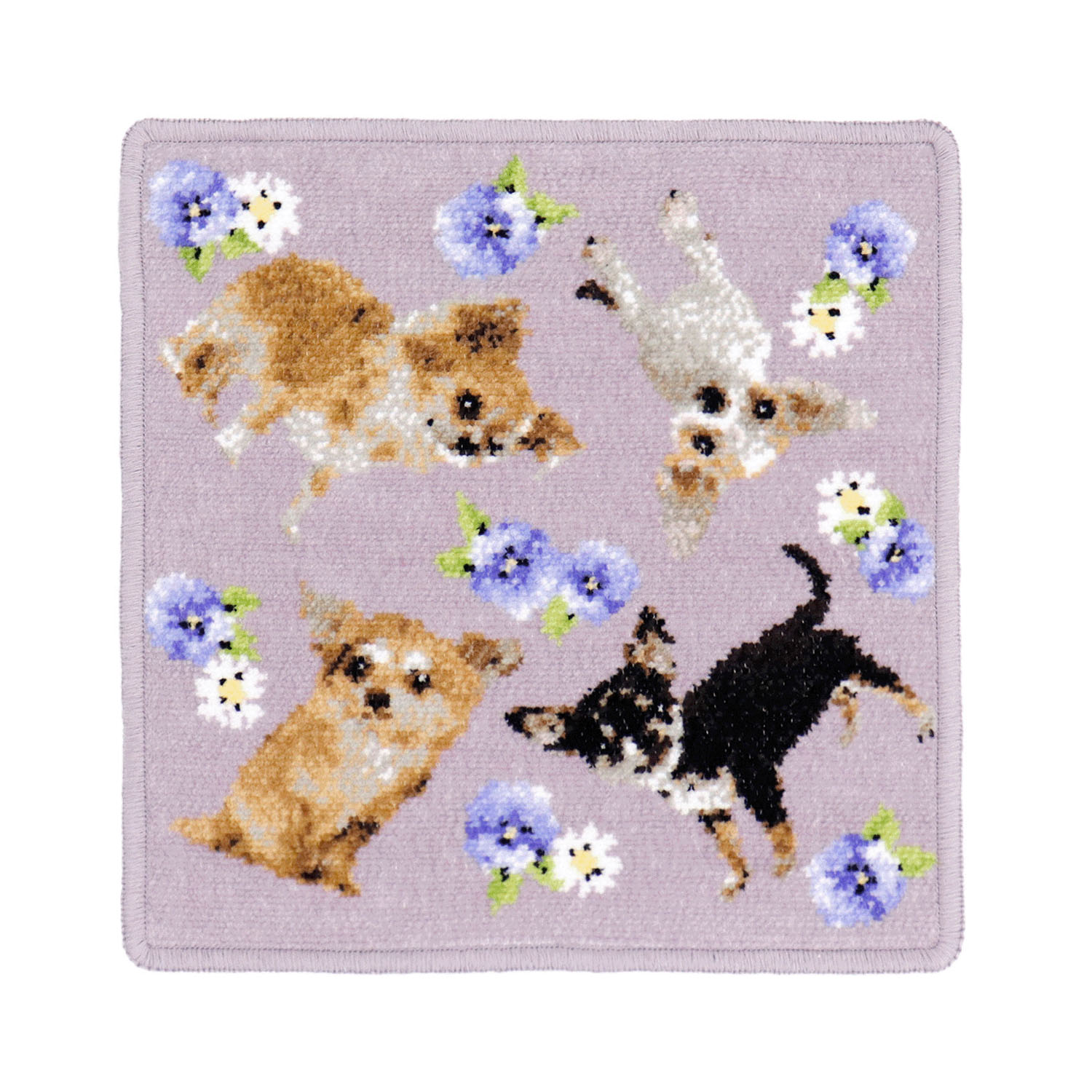 cococi wanko チワワ シェニール織タオルハンカチ