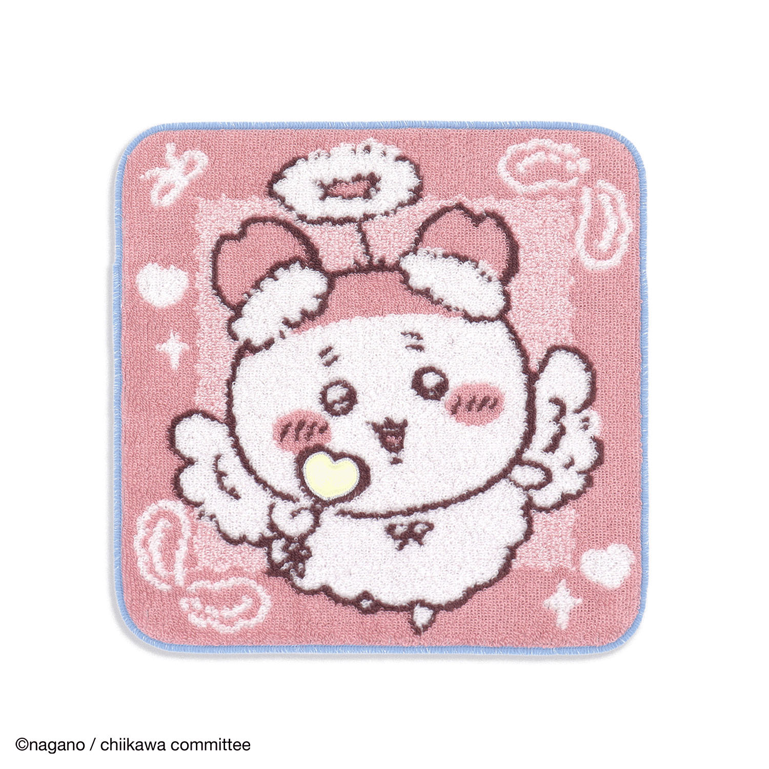 『ちいかわ』 エンジェル タオルハンカチ ピンク - 画像1