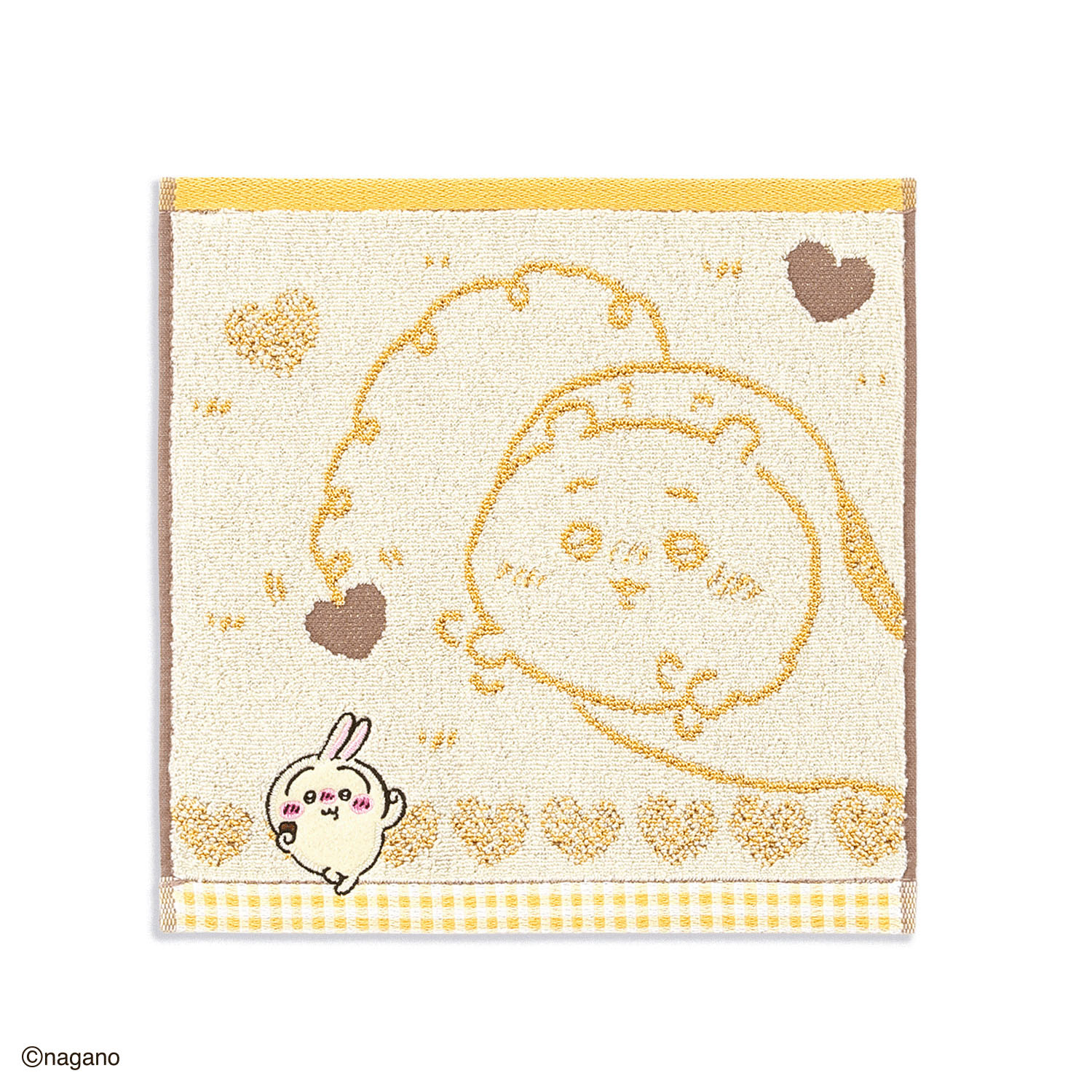 ちいかわ チョコ タオルハンカチ イエロー - 画像1