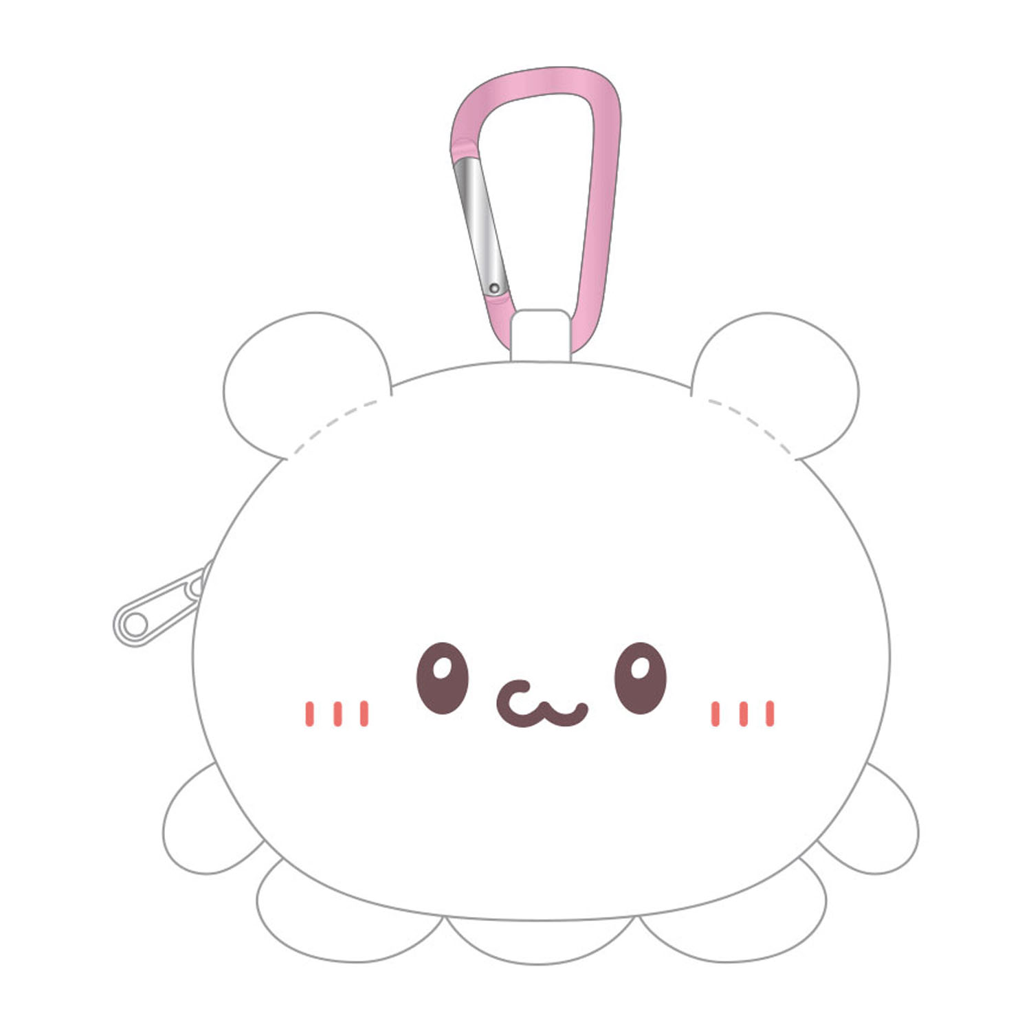 らぶいーず カラビナ付きぬいぐるみ ファスナーマスコット すもっぴ - 画像1