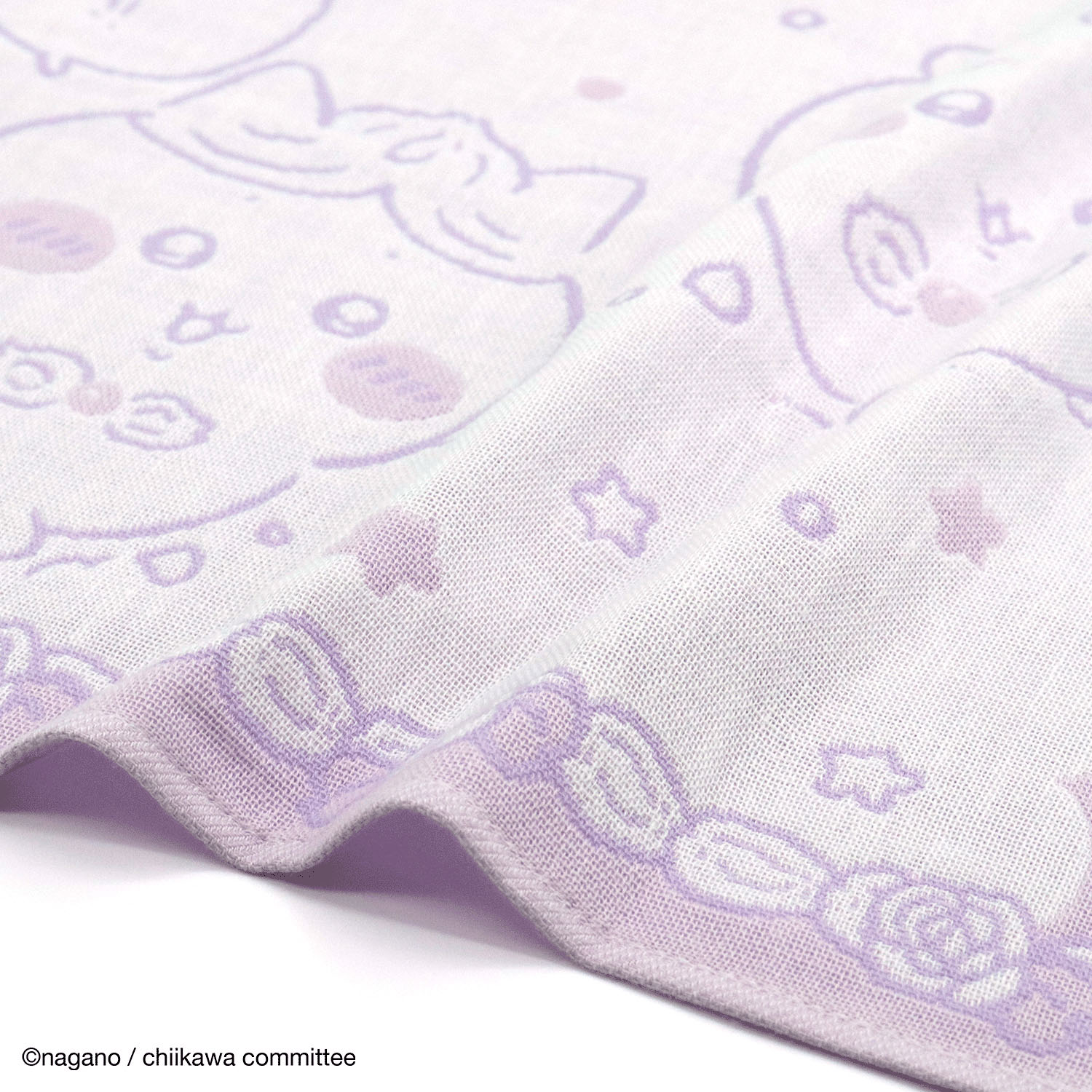 ちいかわ ウォッシュタオル ほのぼの パープル - 画像3