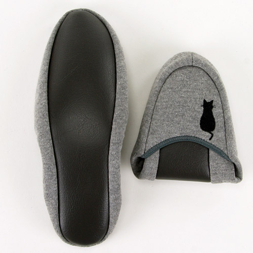 ネコ刺繍 携帯スリッパ - 画像3