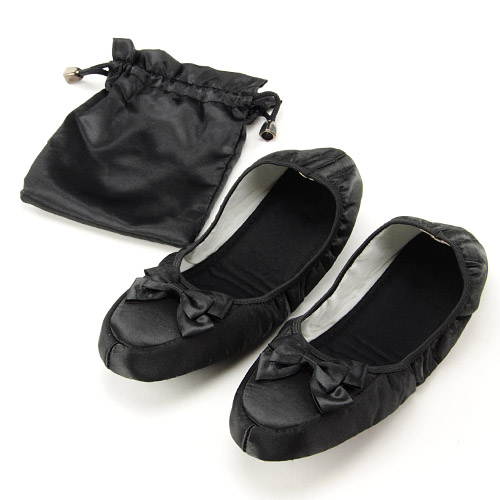 【12－00：メーカー終了】携帯スリッパ サテンリボン