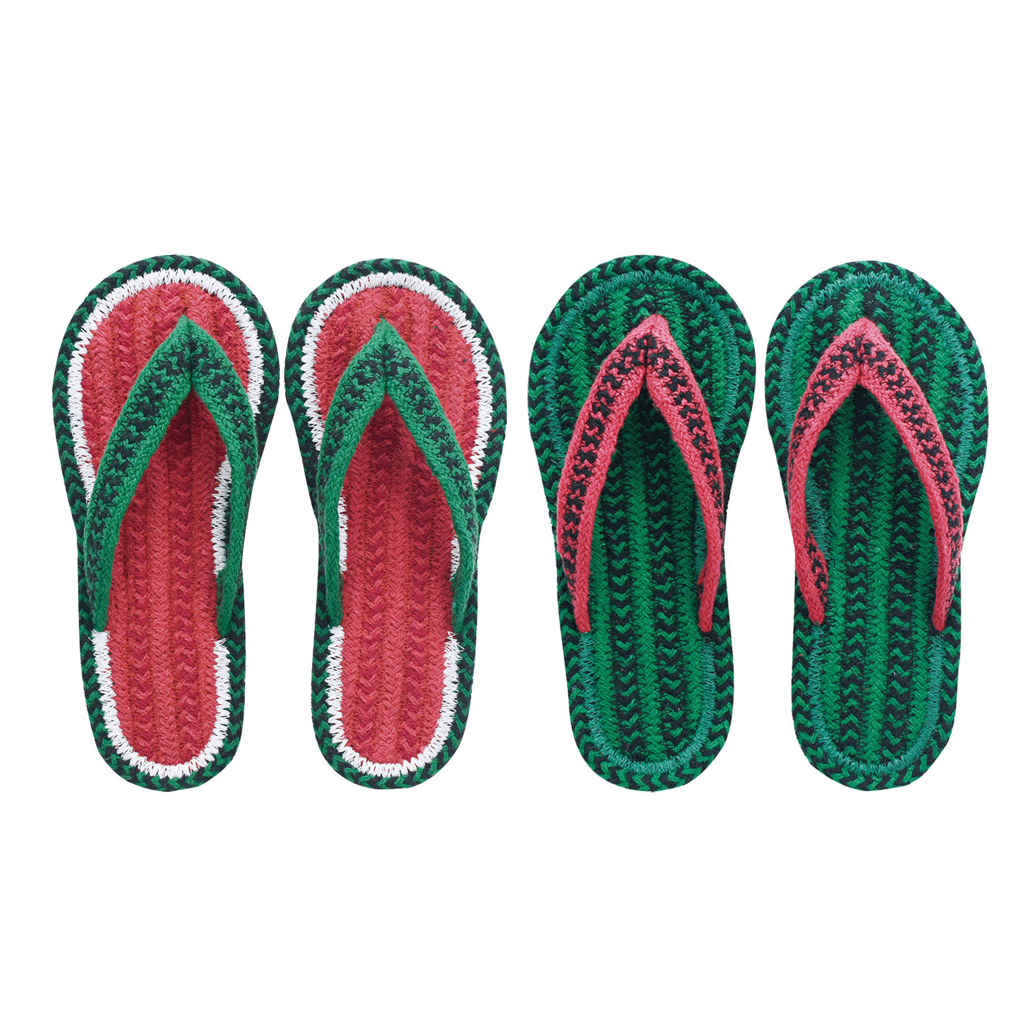 コットンサンダル スイカM - 画像1