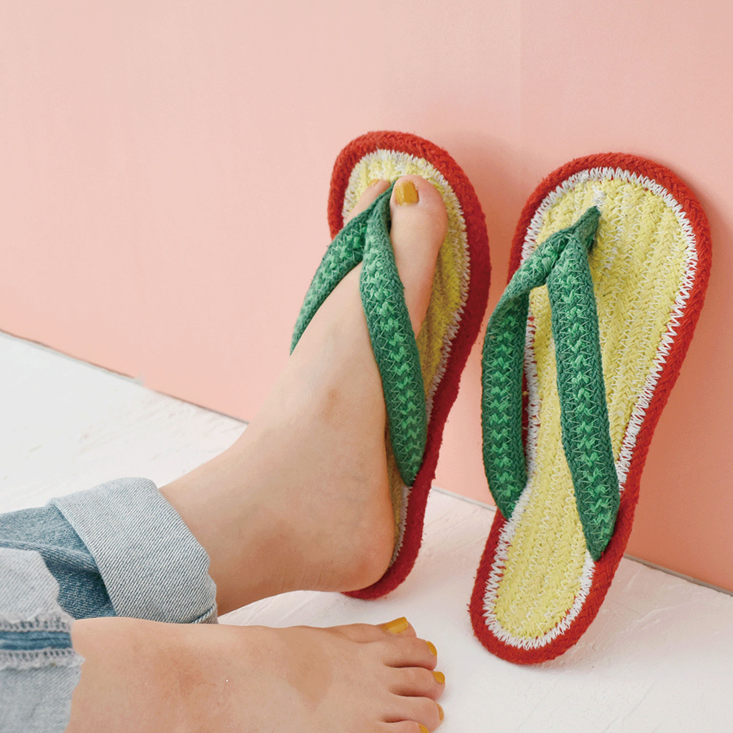 コットンサンダル リンゴ