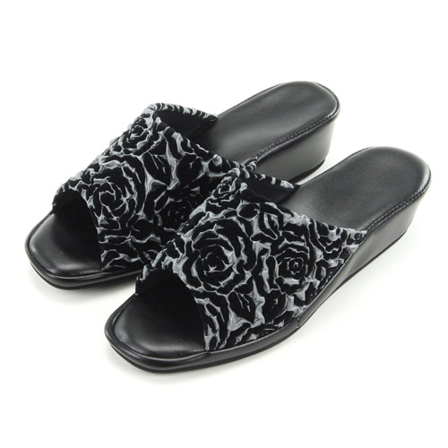 ローズフクレ ヒール付スリッパ - 画像3