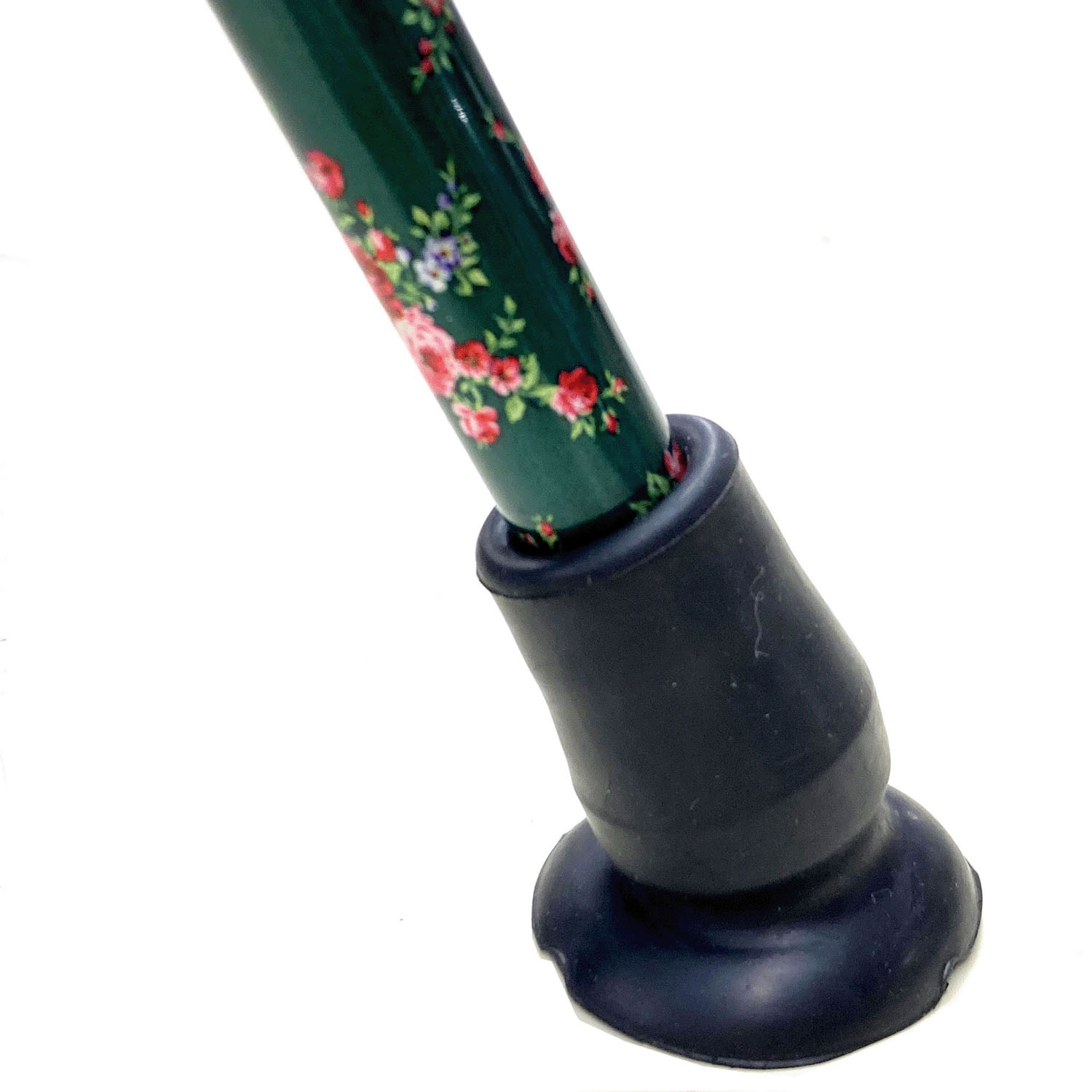 愛杖伸縮ステッキEシリーズ グリーン花柄 - 画像3