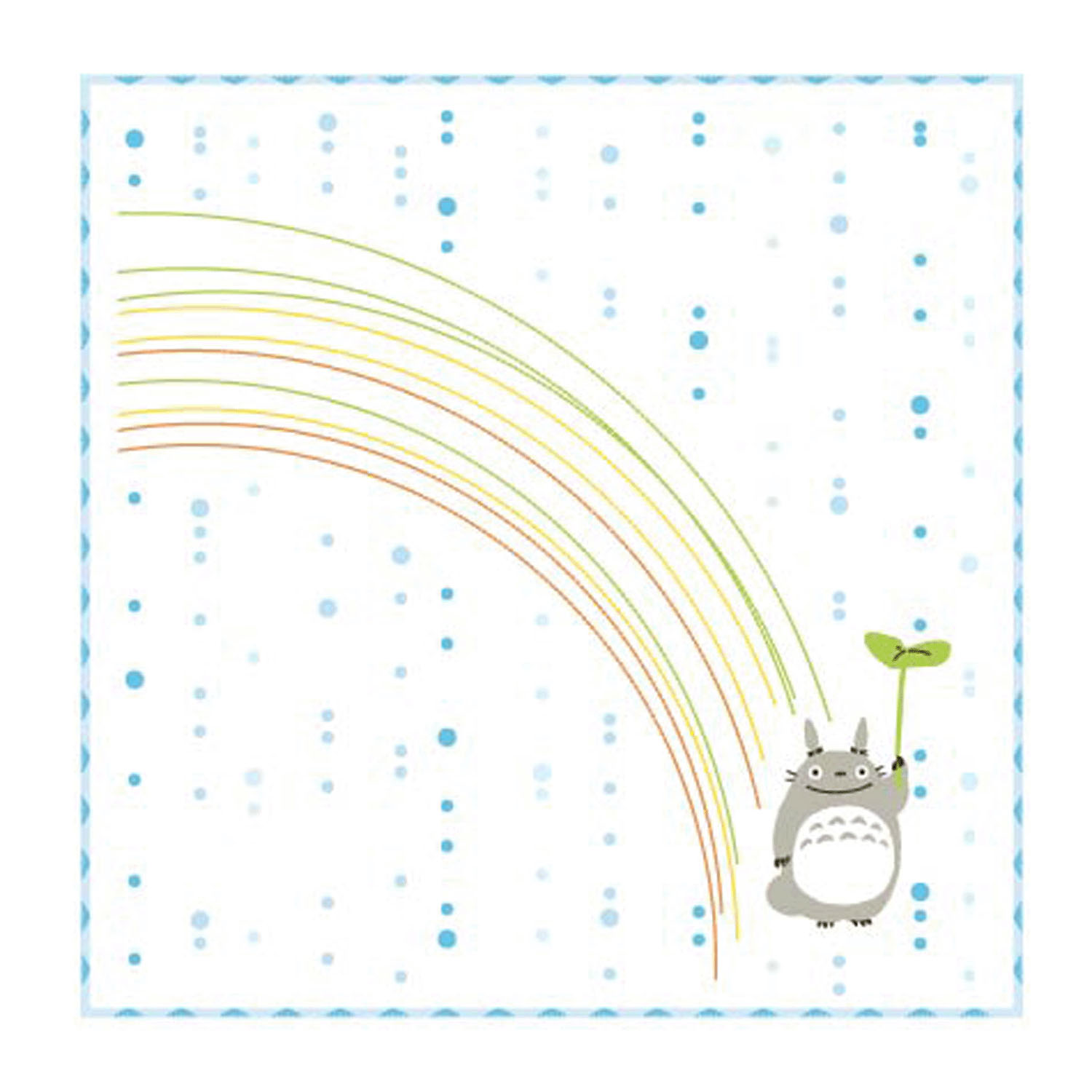 となりのトトロ ミニタオル 虹 BL - 画像1