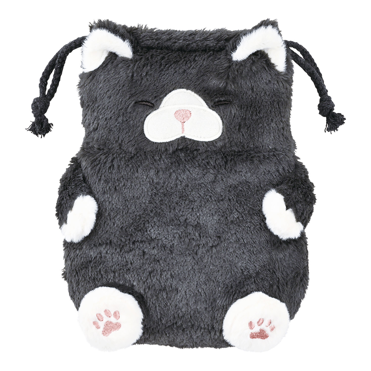 ねこ肯定感巾着 くろねこのまぐろ