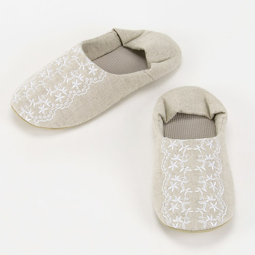 リネンレース刺繍 バブーシュ - 画像3