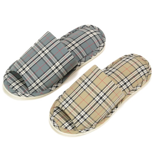 タータンチェックスリッパ 3L - 画像1