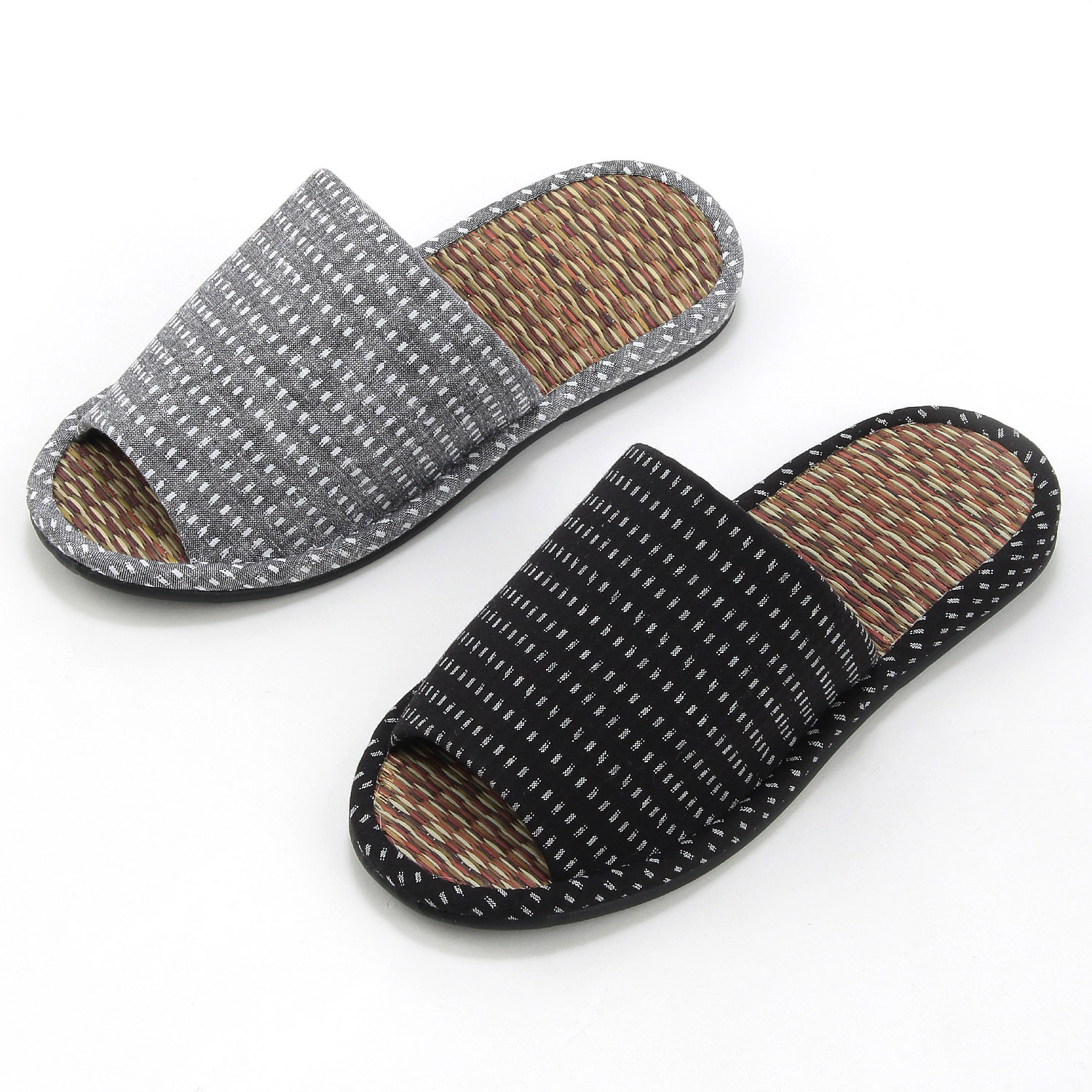 ラインドット畳中スリッパL