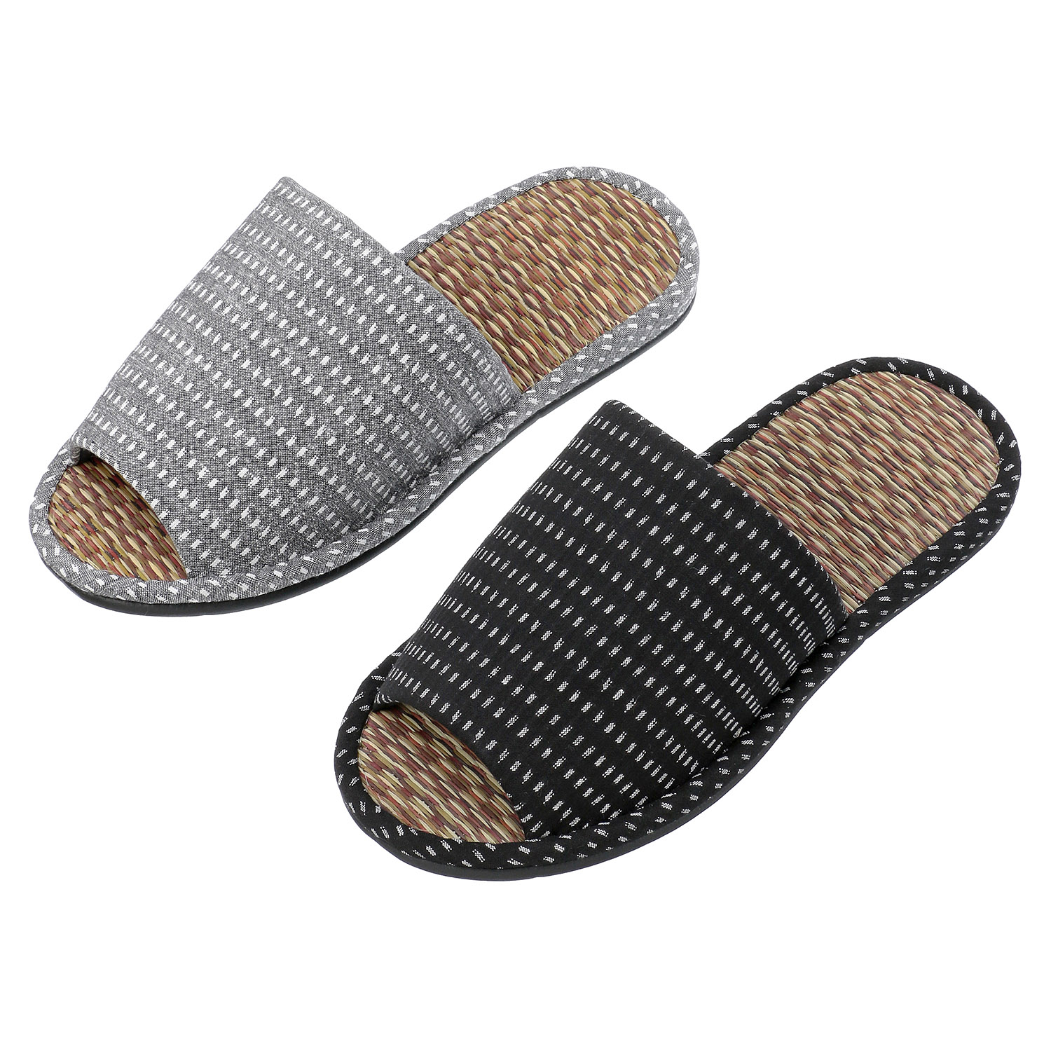 ラインドット畳中スリッパ3L - 画像1