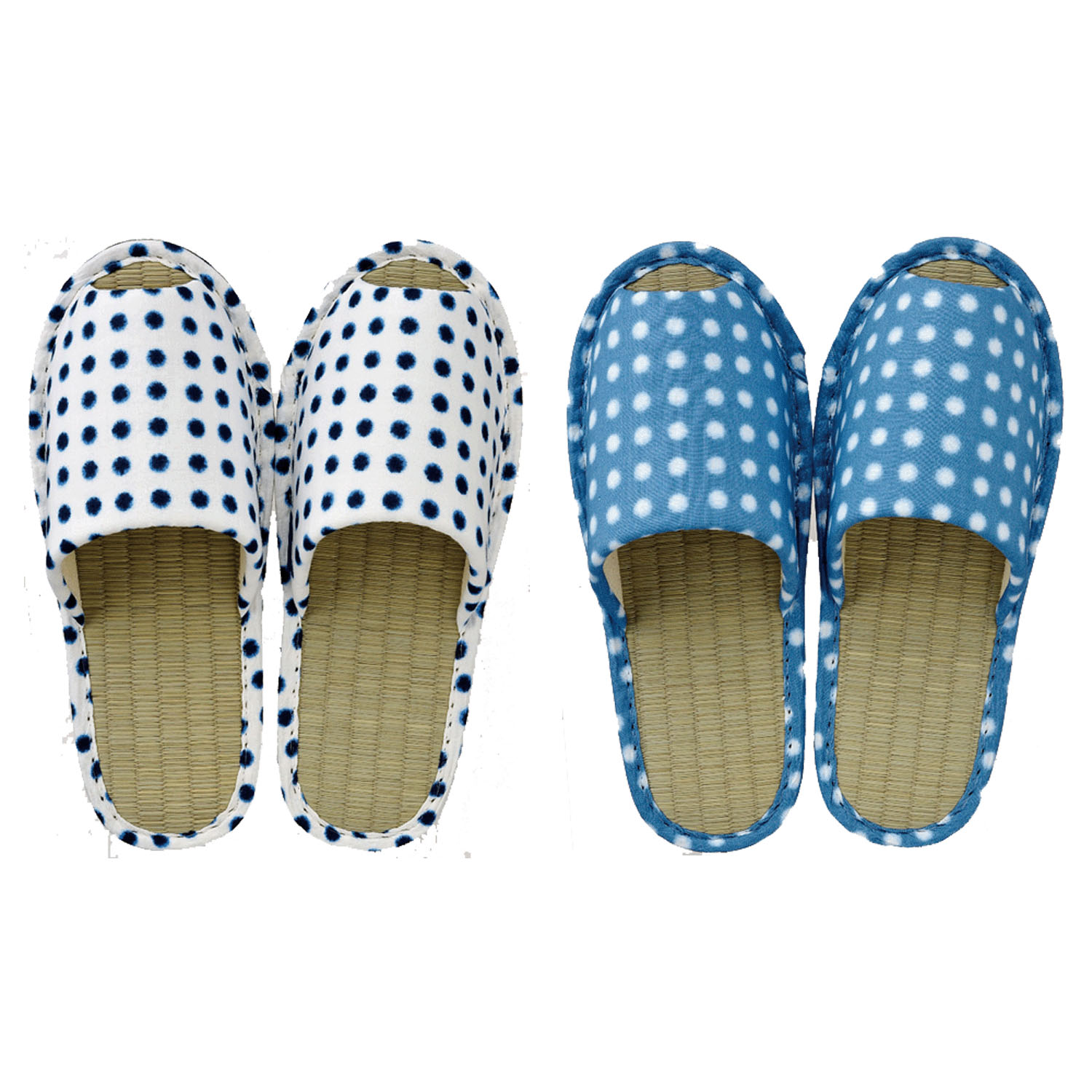 まめしぼり い草スリッパM - 画像1