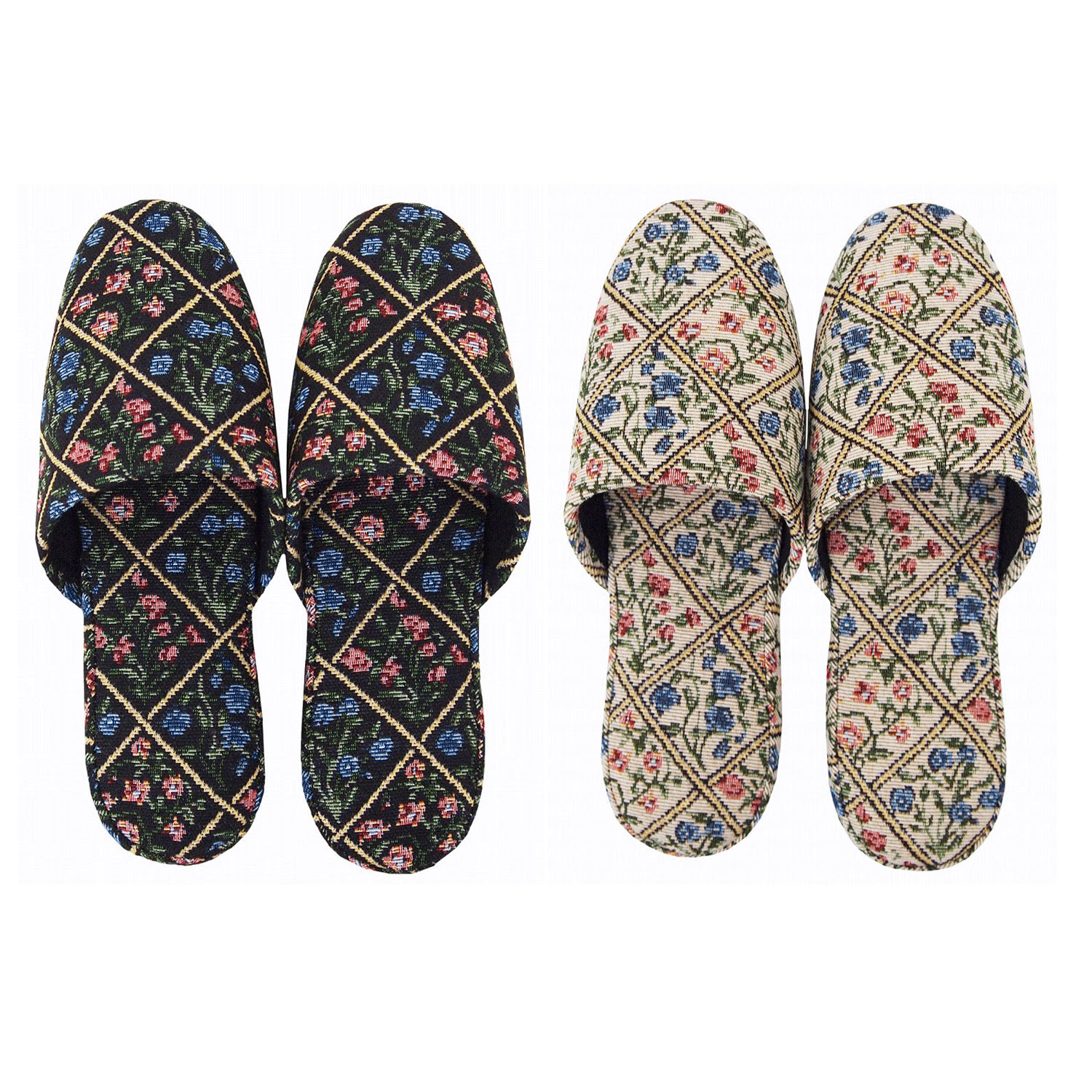 ラティスフラワー吊り込みスリッパ - 画像1