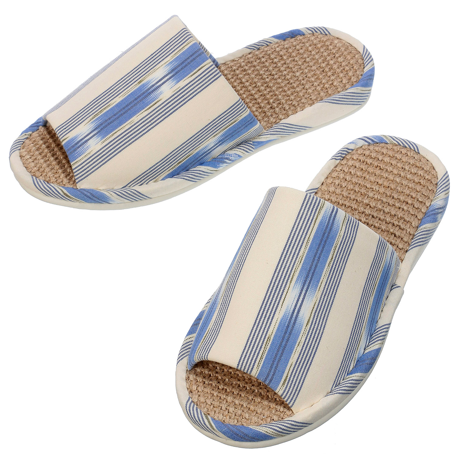 ミックスストライプ麻中スリッパL - 画像5