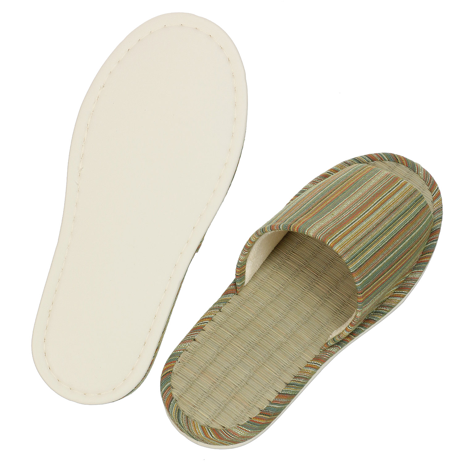 しじらボーダー畳中スリッパL - 画像3