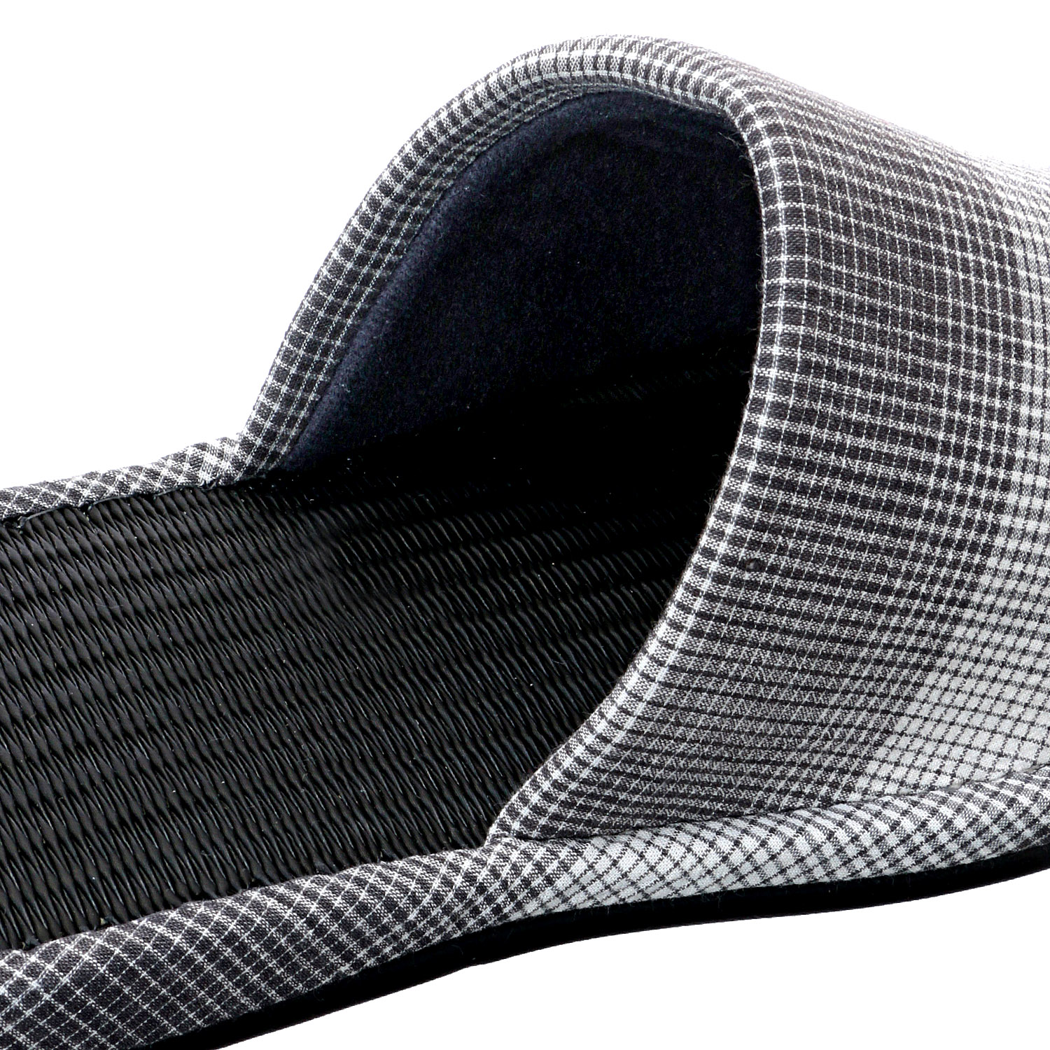 格子柄炭中スリッパL - 画像4