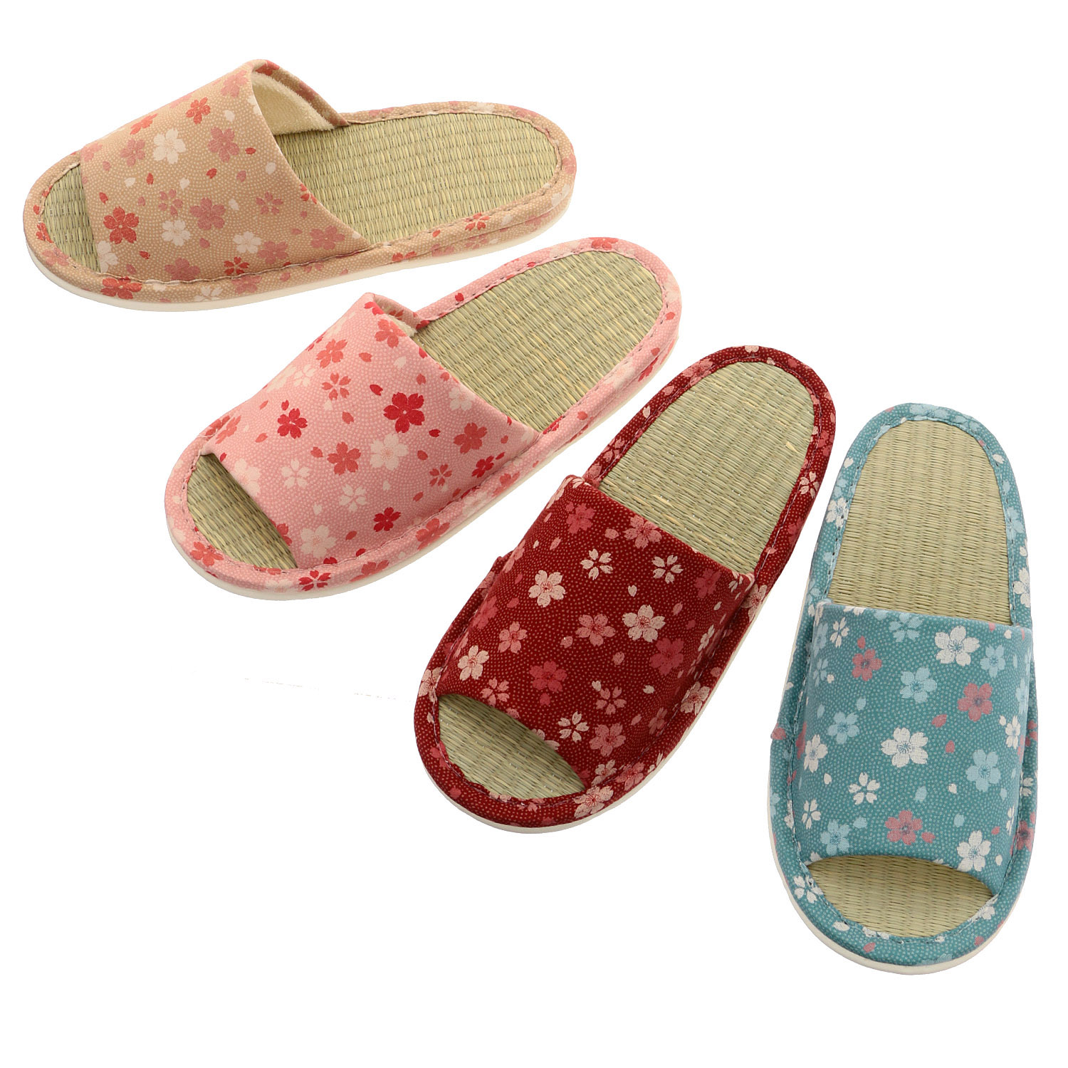 桜模様畳中スリッパ - 画像1