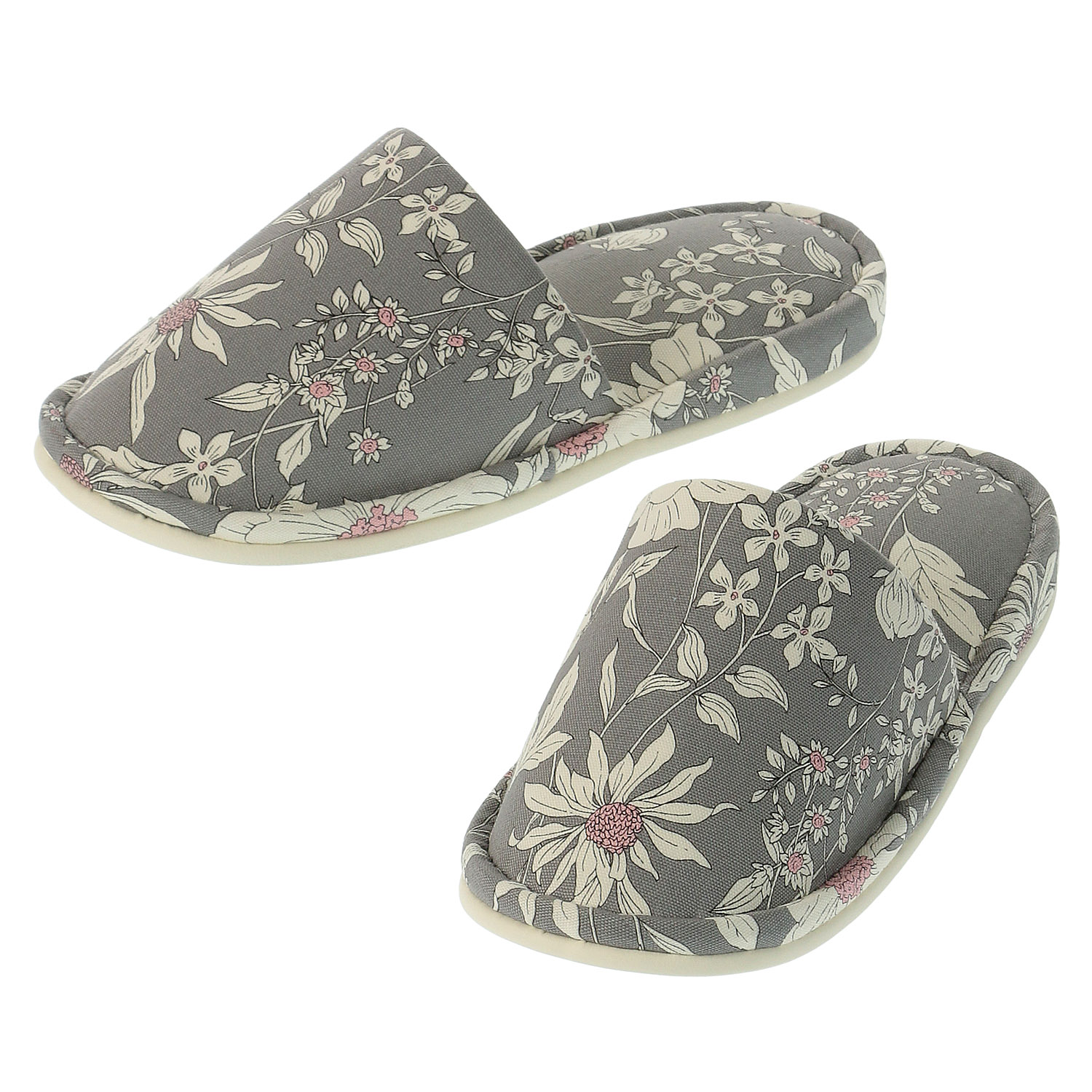 花柄外縫いスリッパS - 画像2
