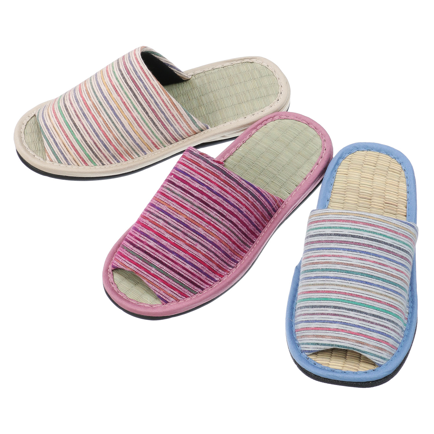 久留米織かすり畳中スリッパ - 画像1