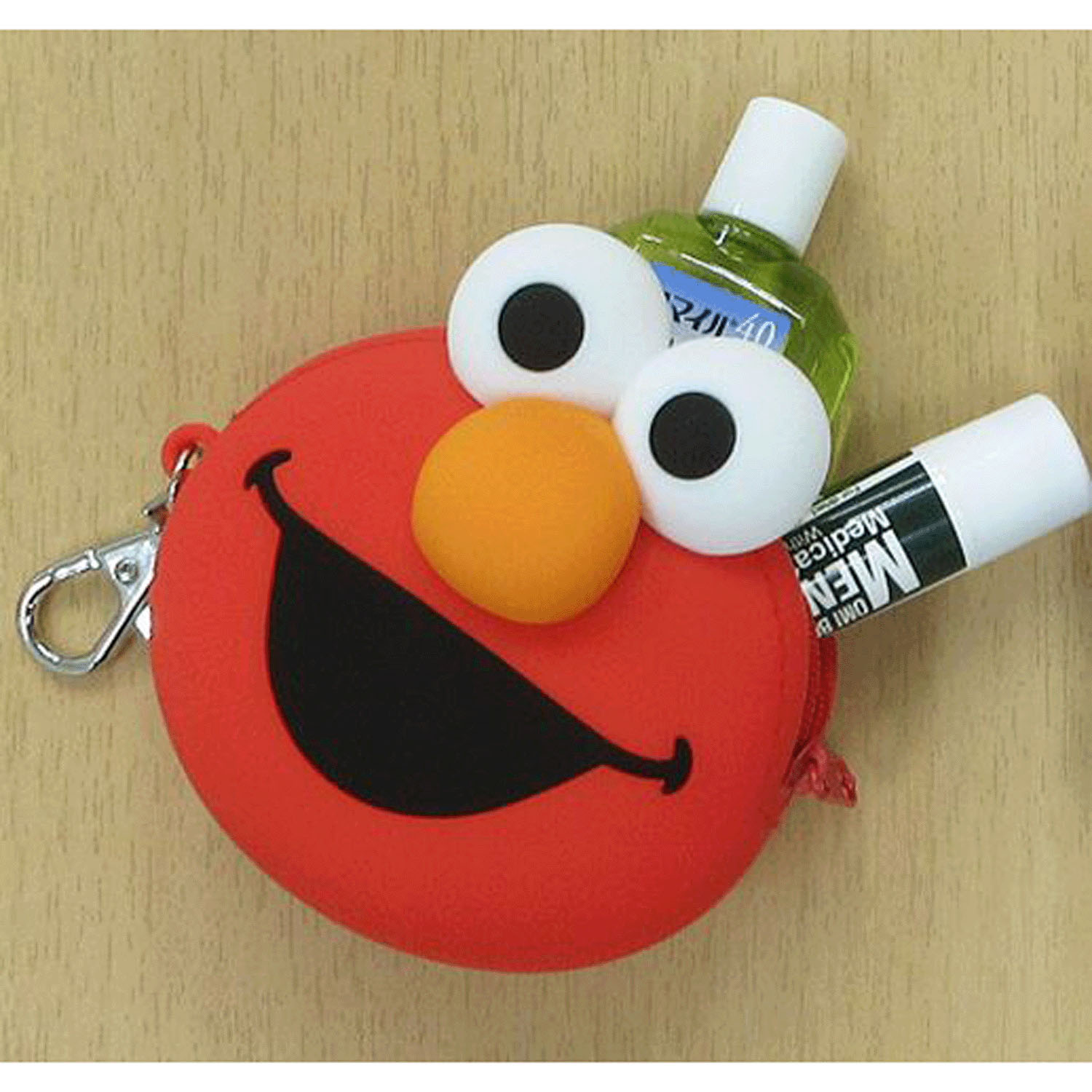 セサミストリート シリコンフェイスポーチ エルモ - 画像4