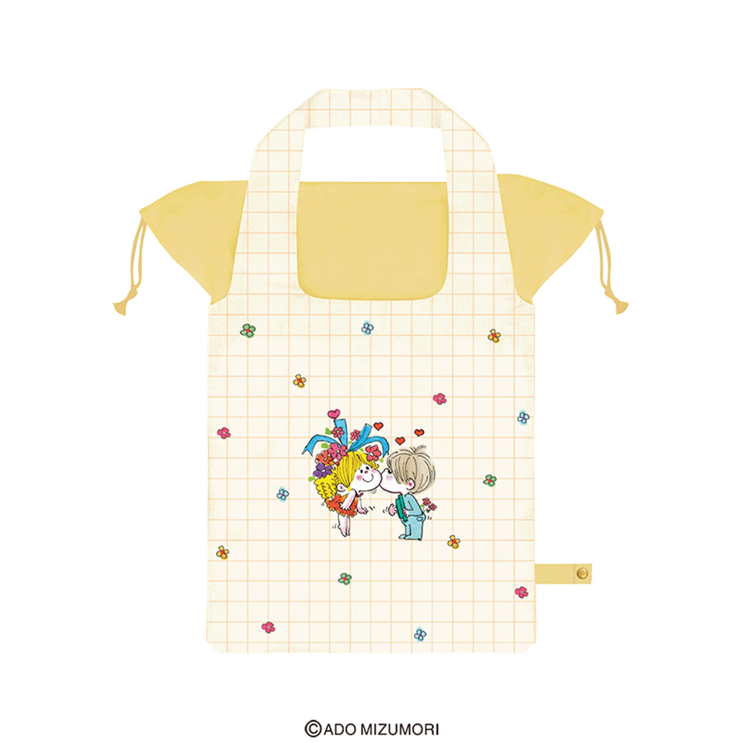 水森亜土 ワイド底板付きエコバッグ