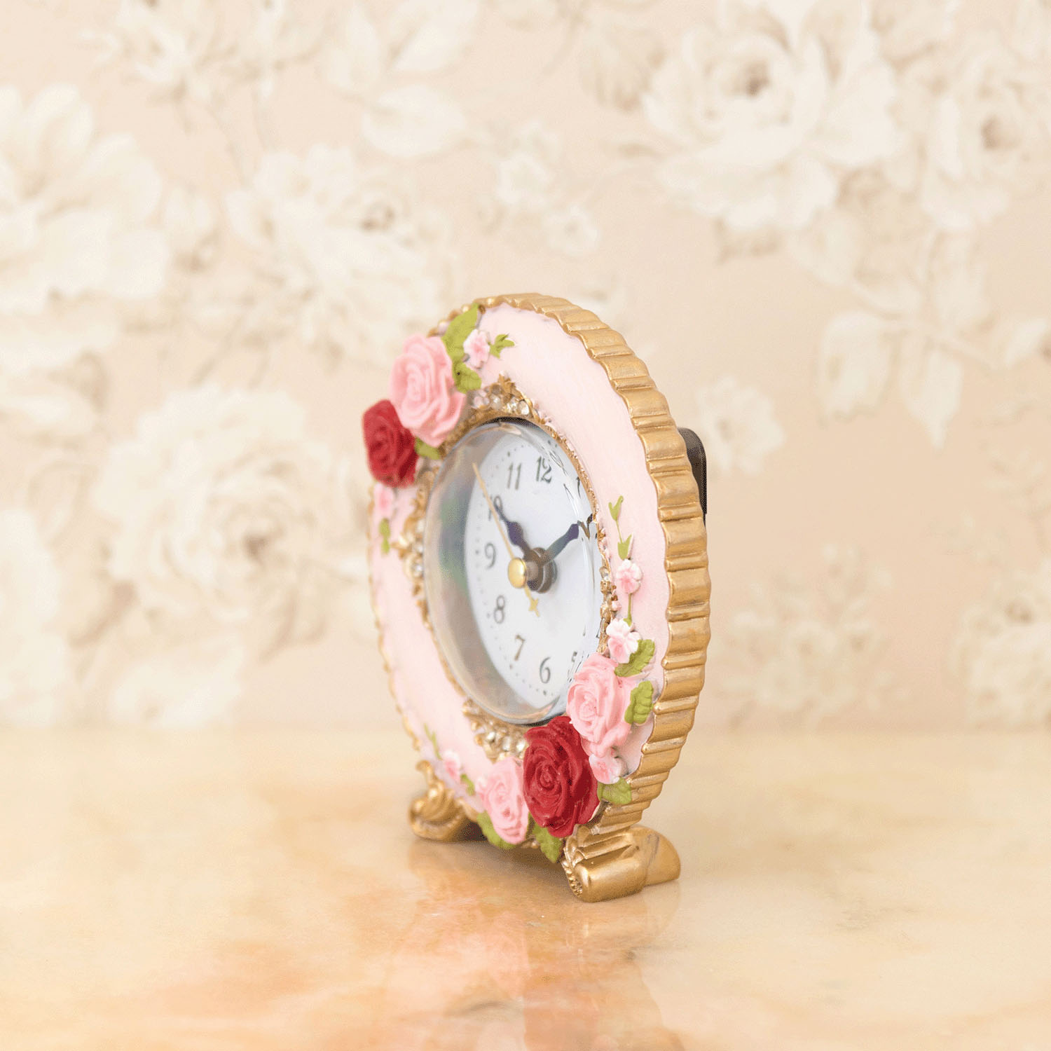 ラウンドテーブルクロック スプレンディッドローズ 置時計 - 画像12