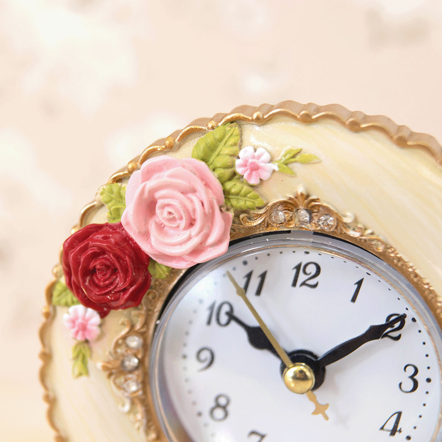 ラウンドテーブルクロック スプレンディッドローズ 置時計 - 画像7