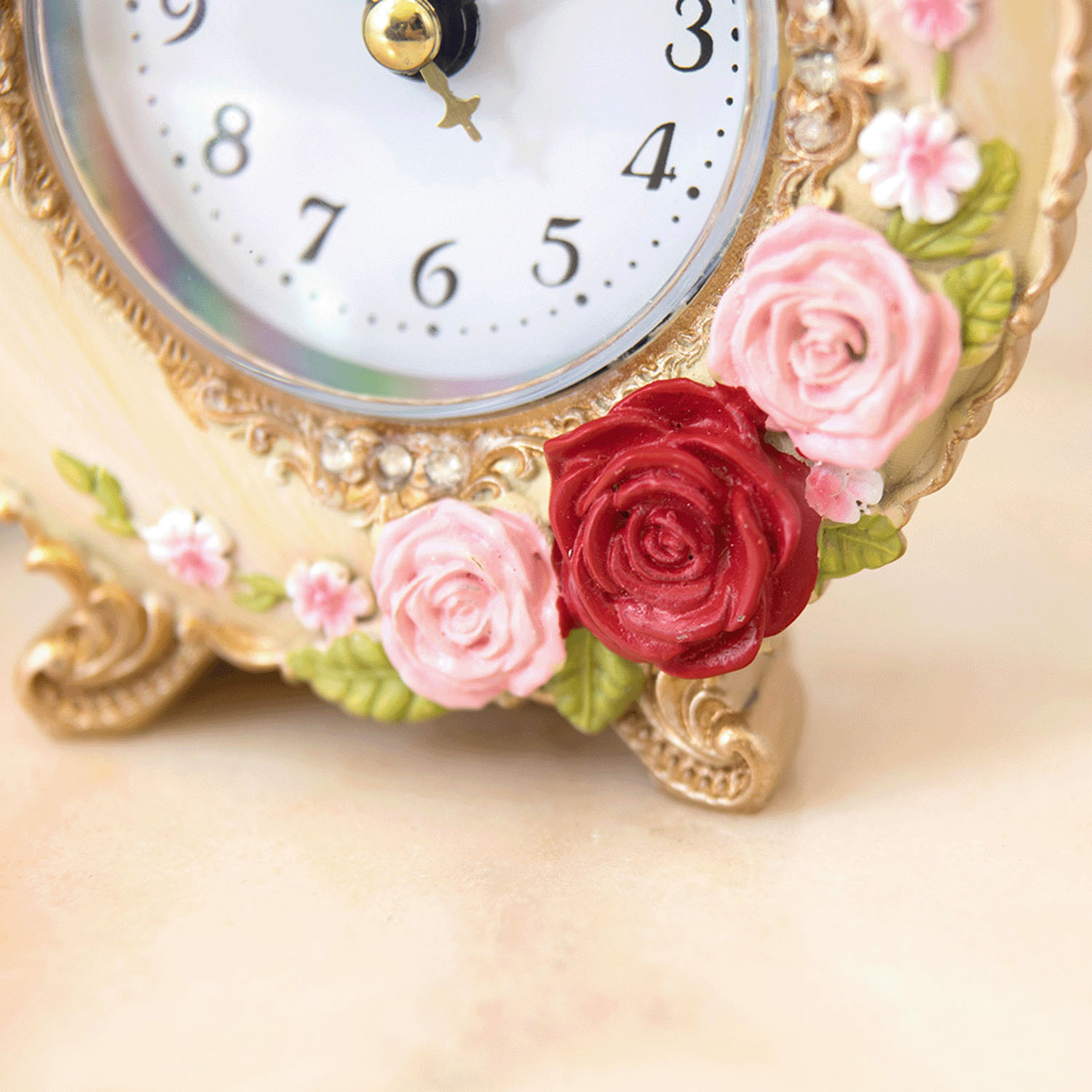 ラウンドテーブルクロック スプレンディッドローズ 置時計 - 画像8