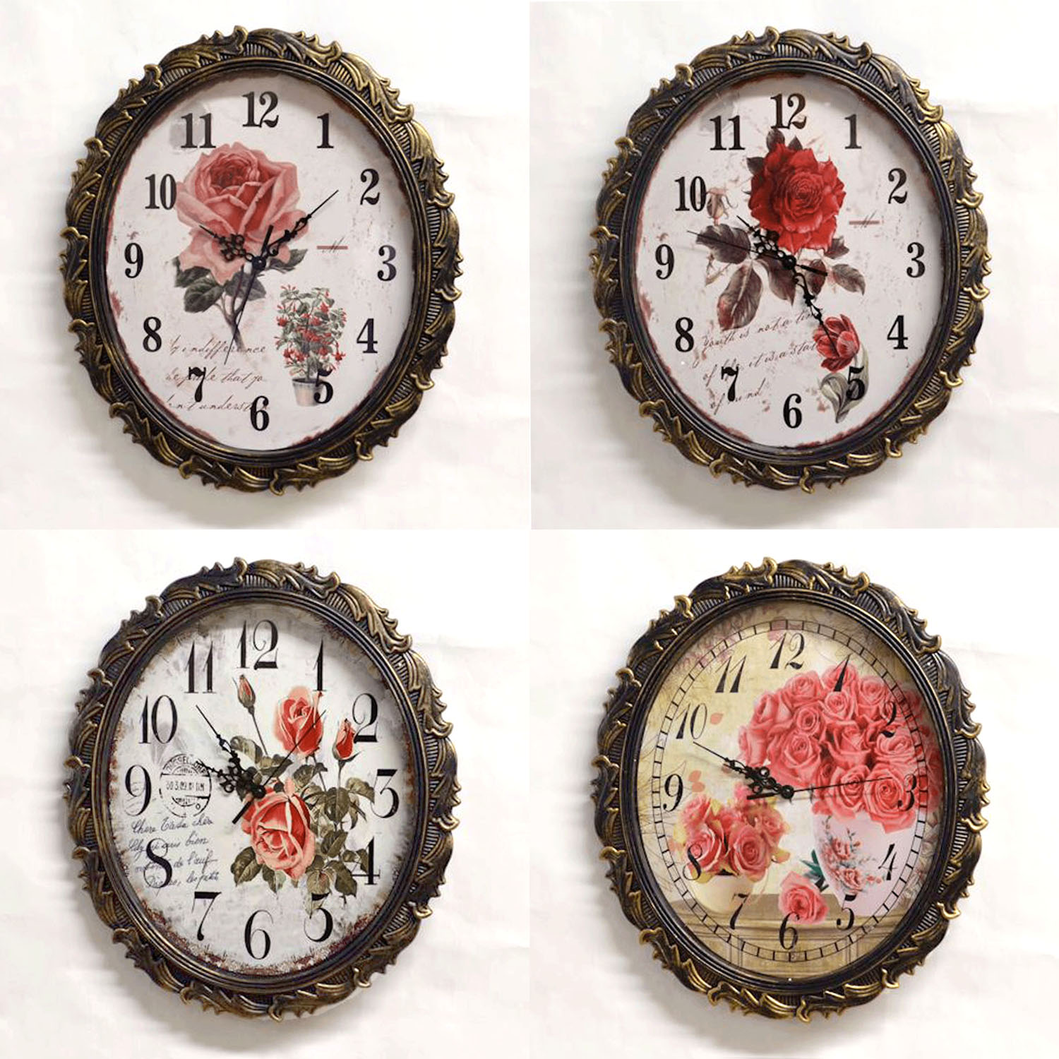 ローズ静音掛け時計【01、03番在庫限り】