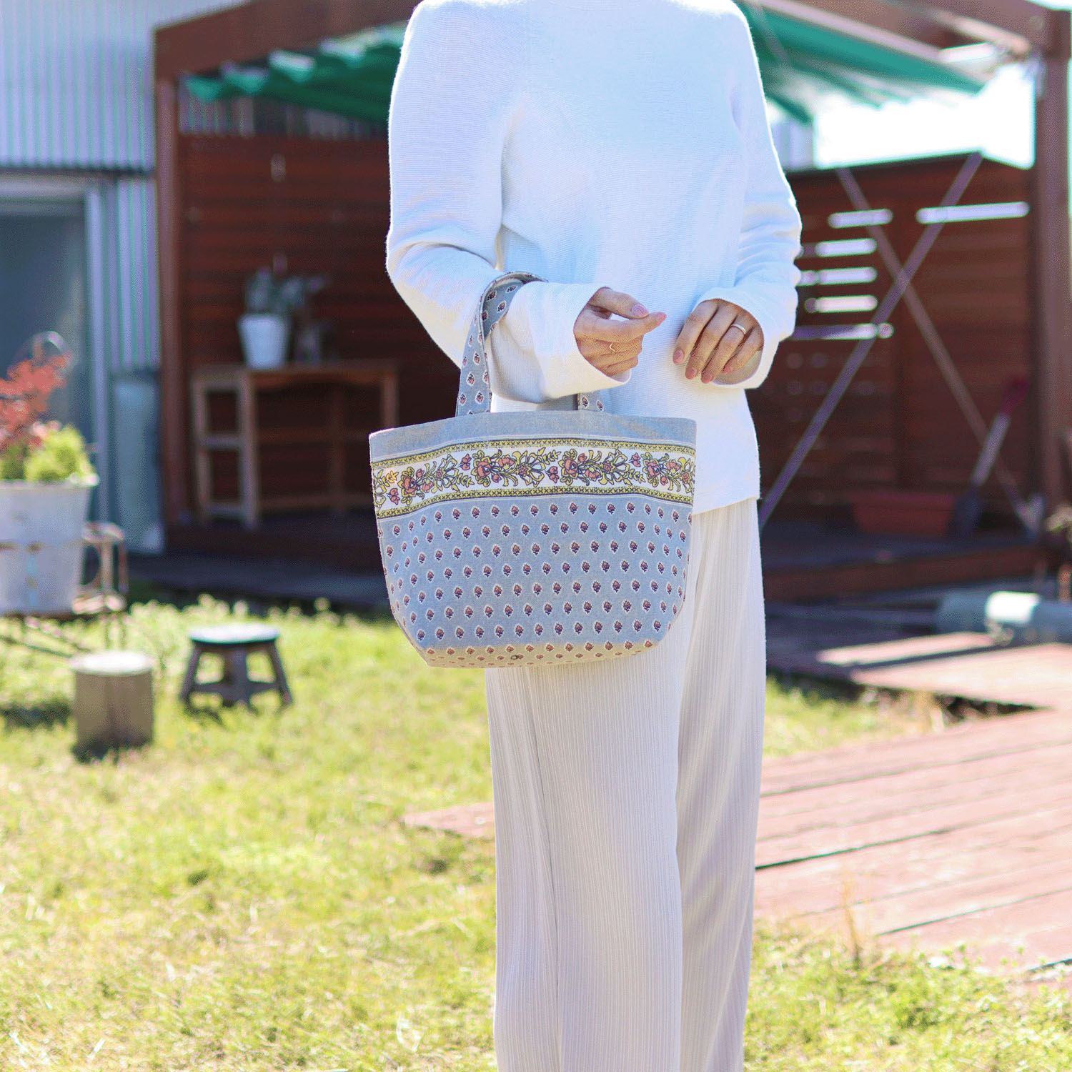 キャンバスバッグ アヴィニヨンボーダー - 画像3