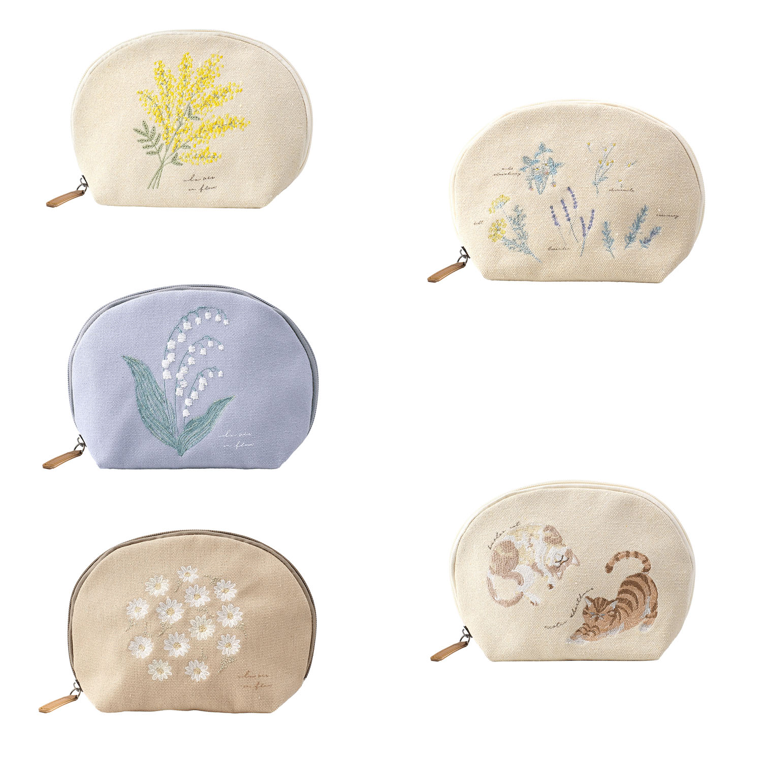 刺繍シェルポーチ - 画像1