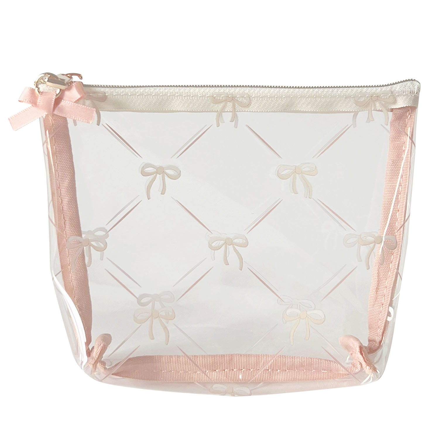 クリア舟形ポーチ リボン - 画像3