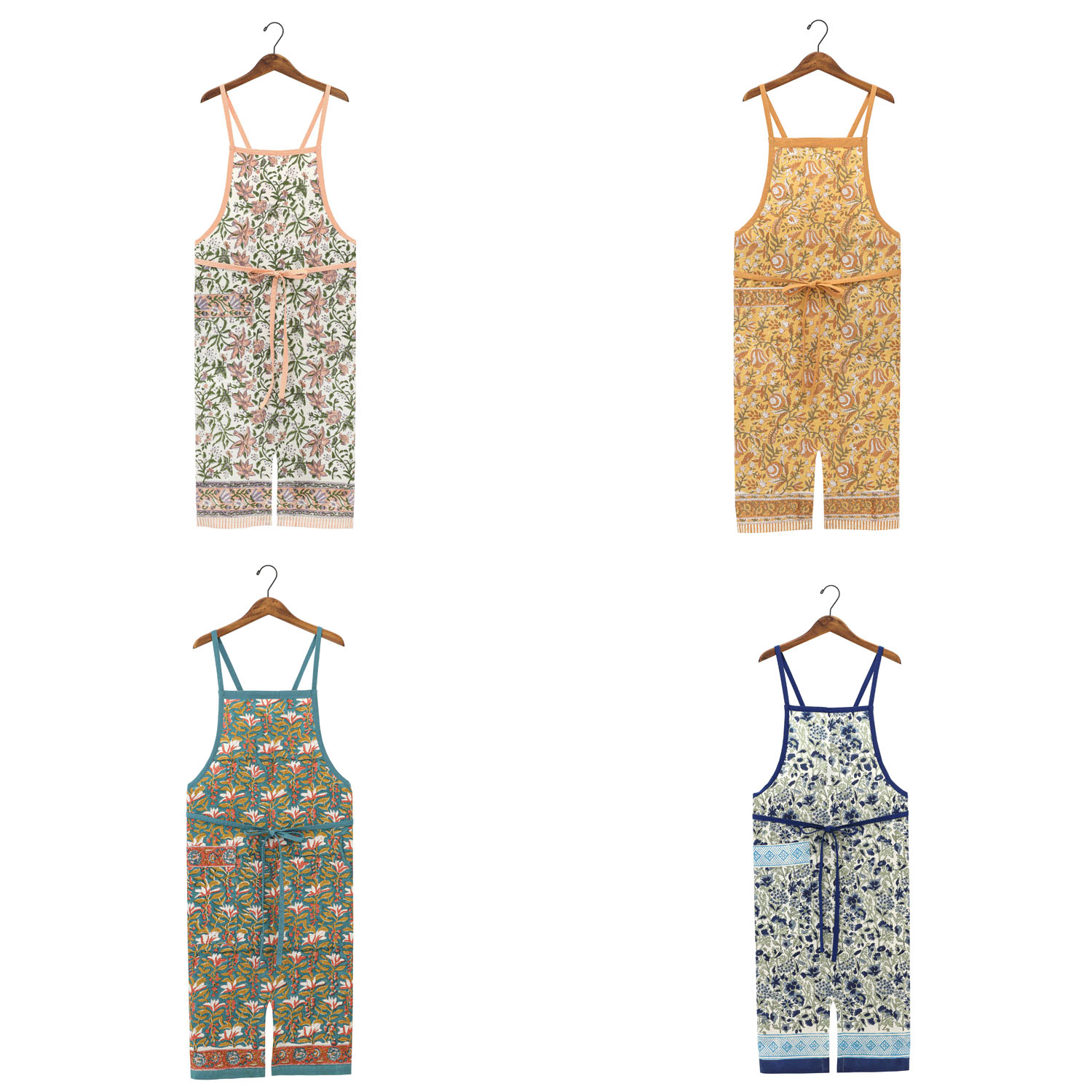 【在庫限り】エプロン カリーノブロックプリント