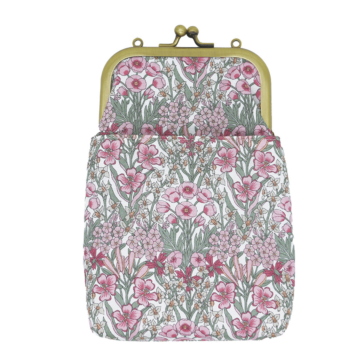 がま口2WAY スマホショルダー 手提げベルト・ショルダーベルト付 - 画像3