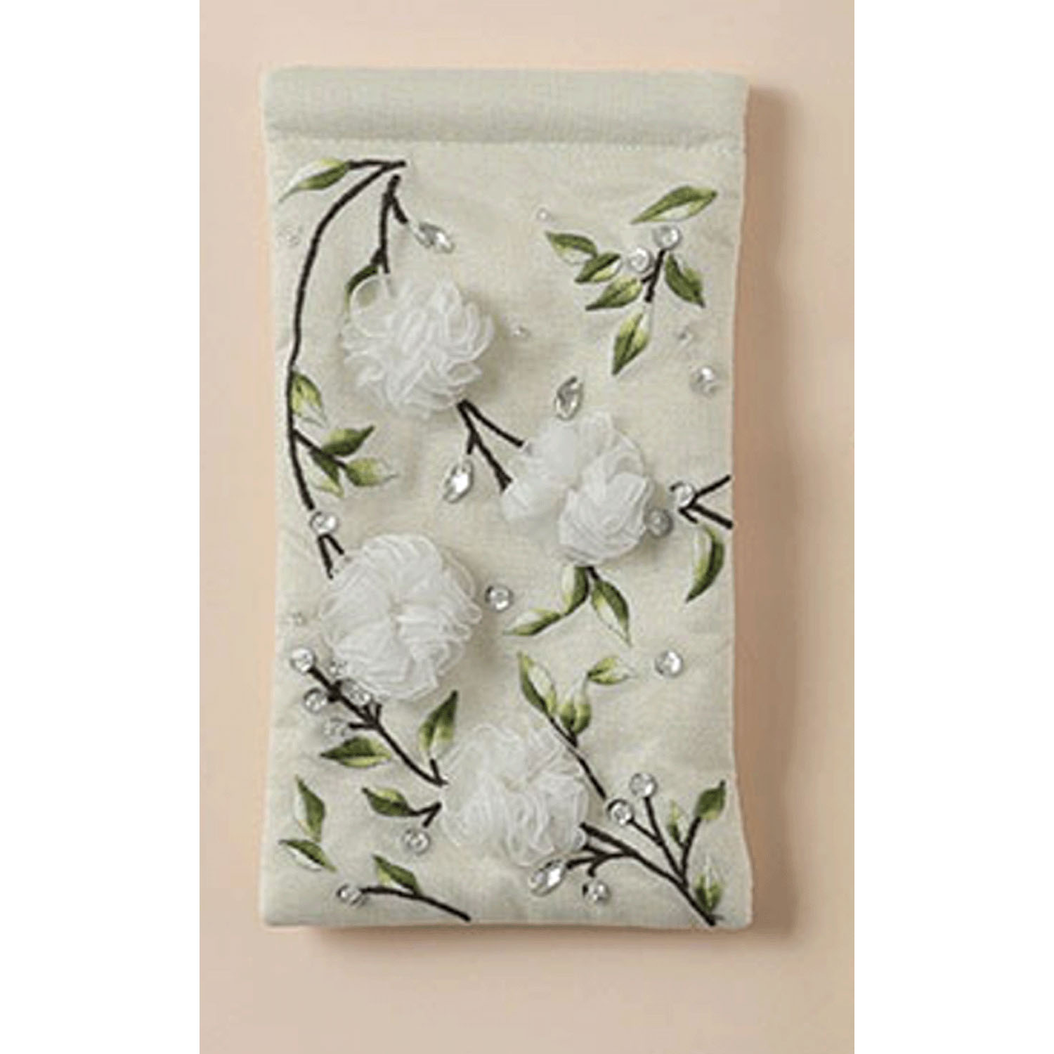 リボンフラワー メガネケース ホワイト - 画像1