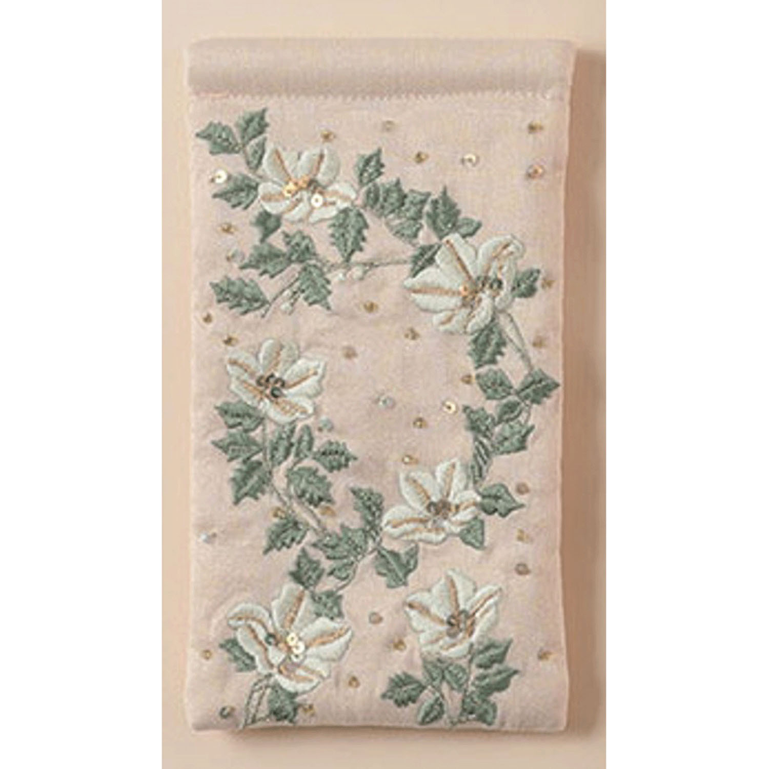 ビース刺繍 メガネケース ピンク