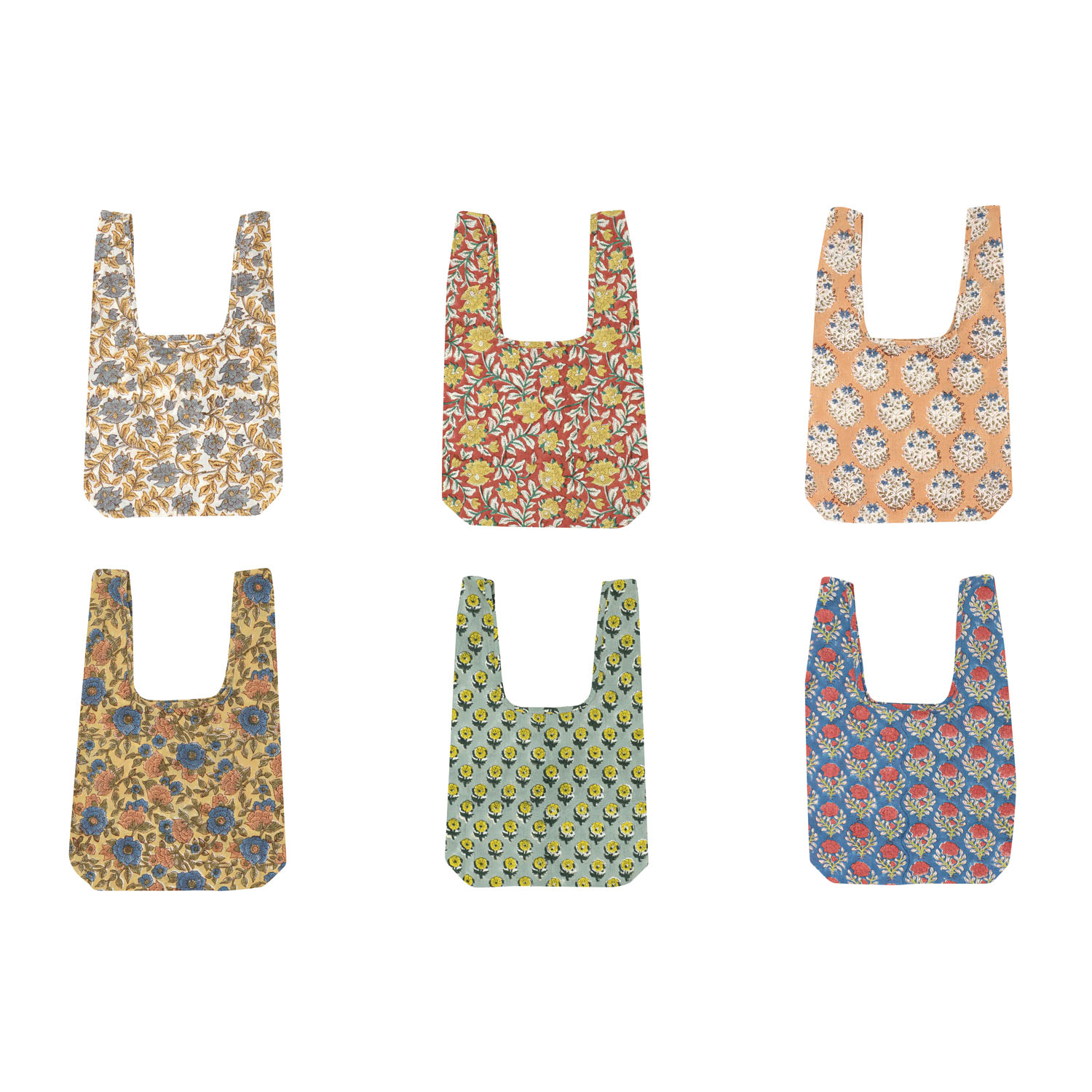 三つ折りエコバッグ アフリカンプリント